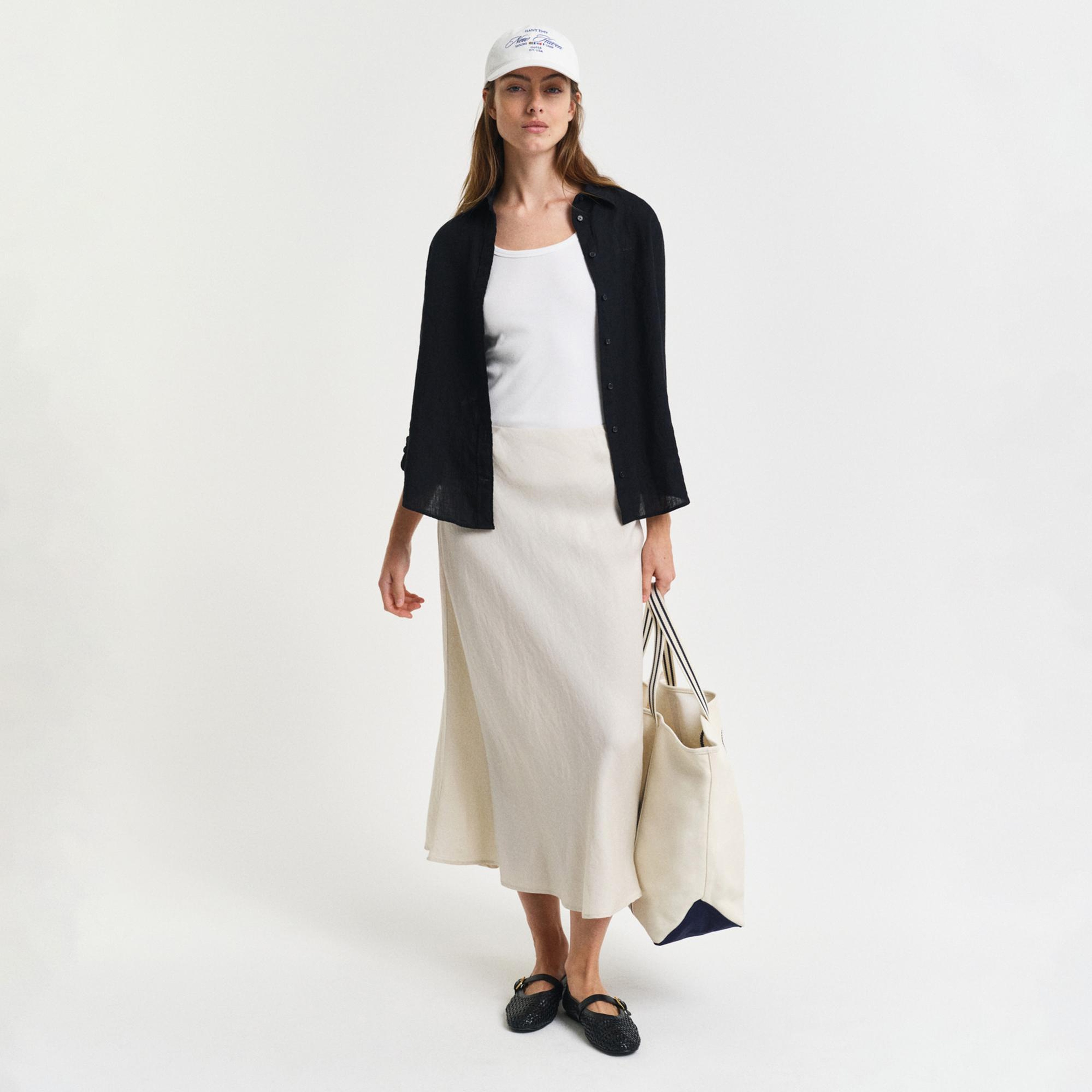 GANT Kadın Krem Regular Fit Etek