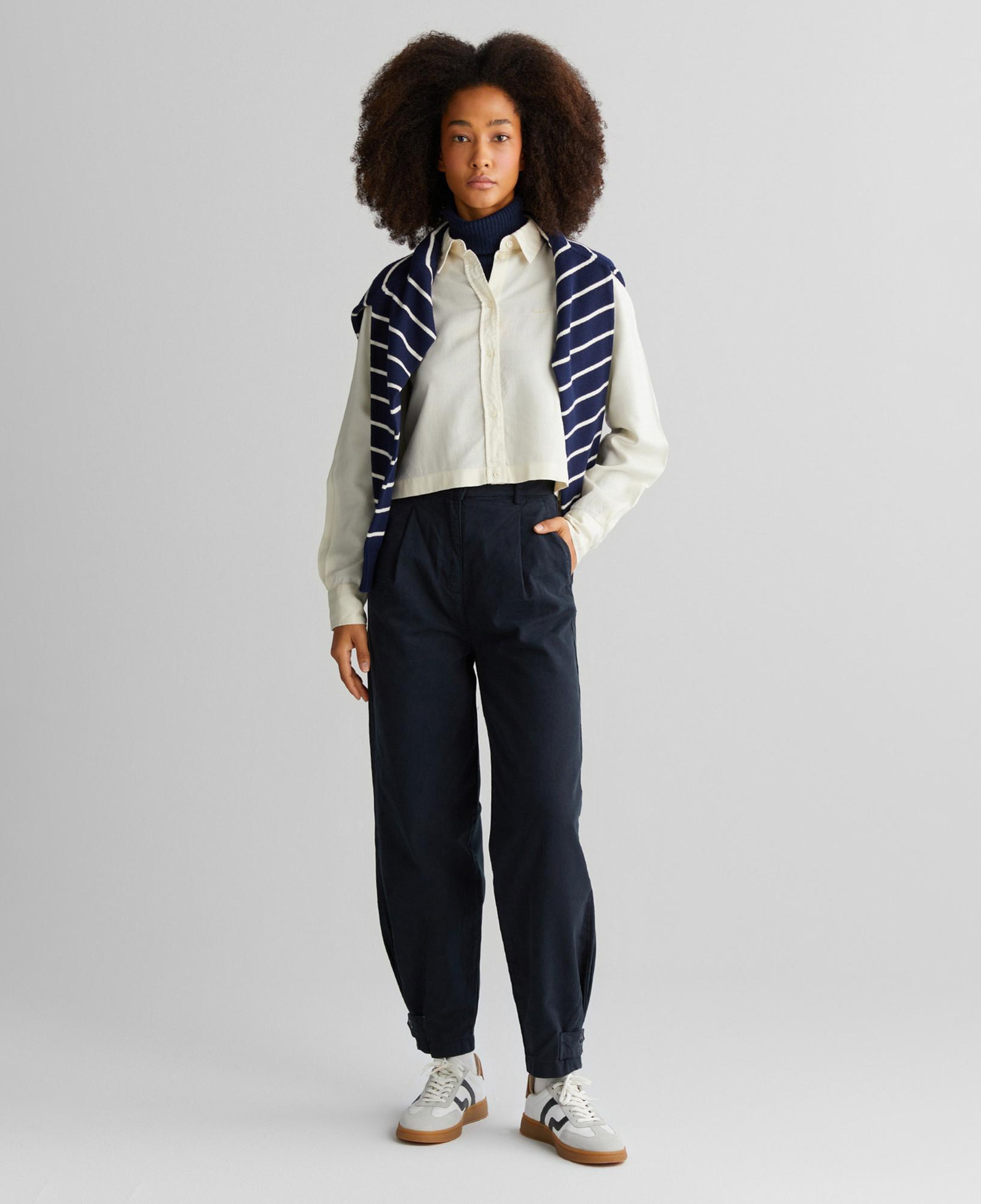 GANT Kadın Siyah Tapered Fit Pantolon