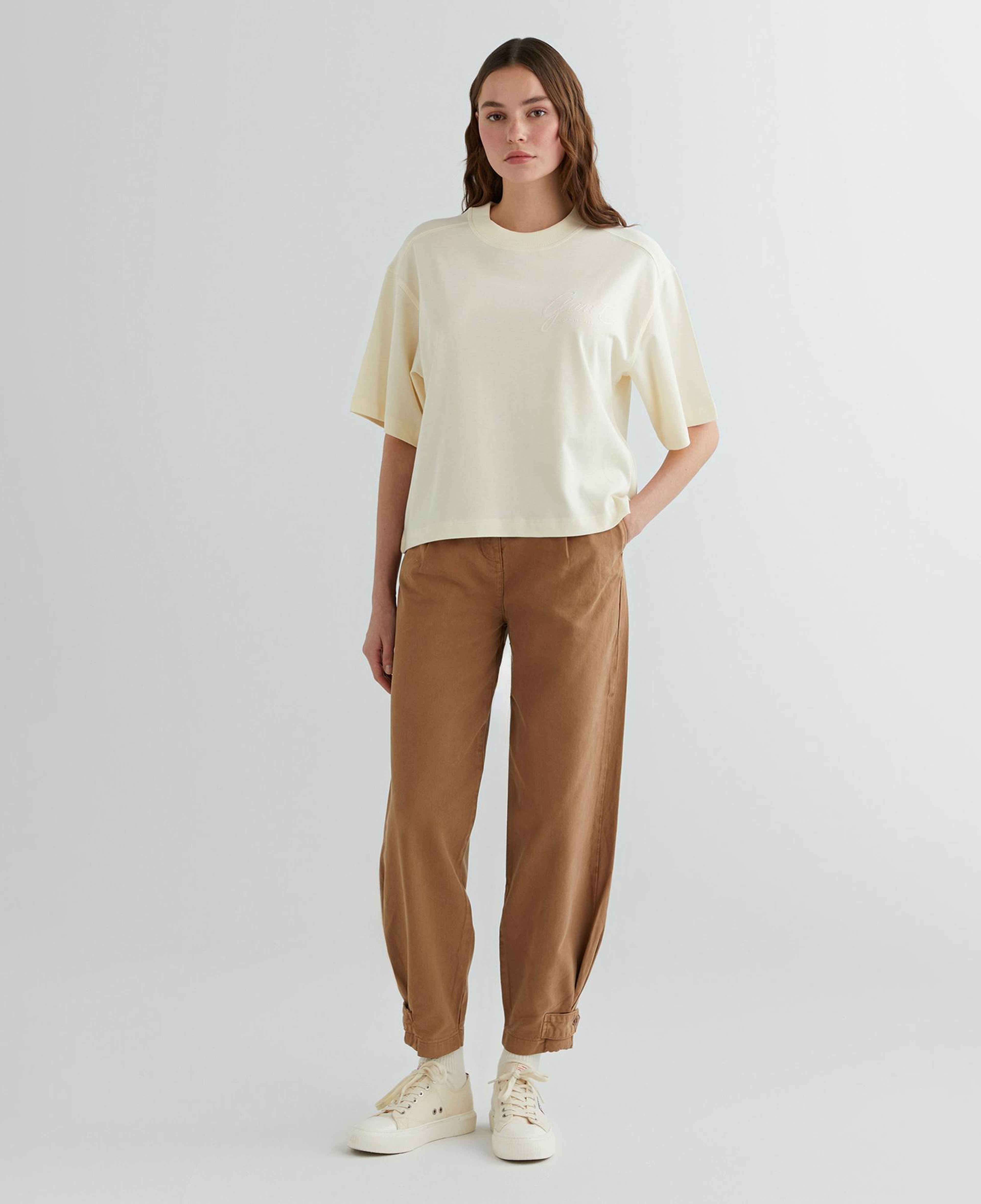 GANT Kadın Bej Tapered Fit Pantolon