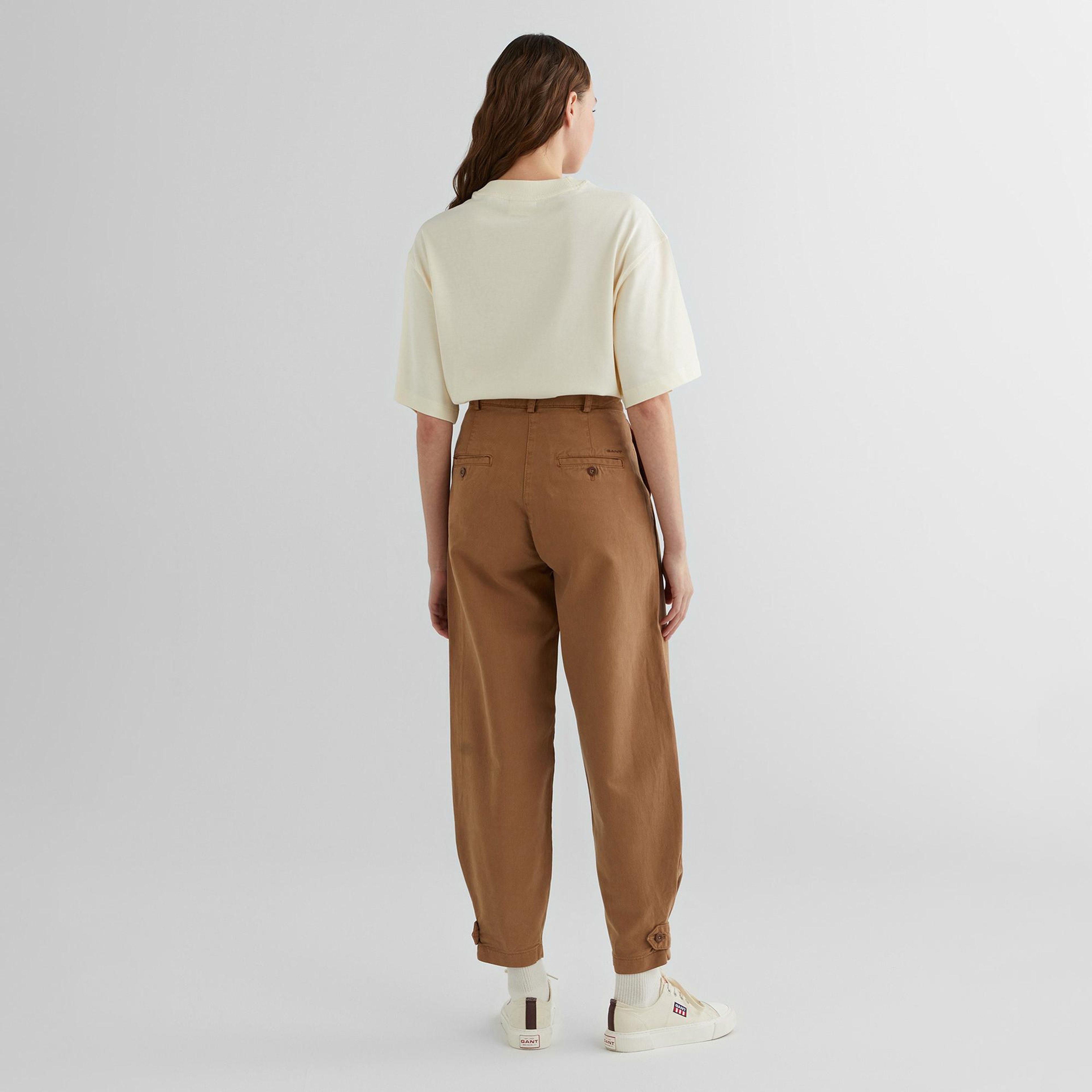 GANT Kadın Bej Tapered Fit Pantolon