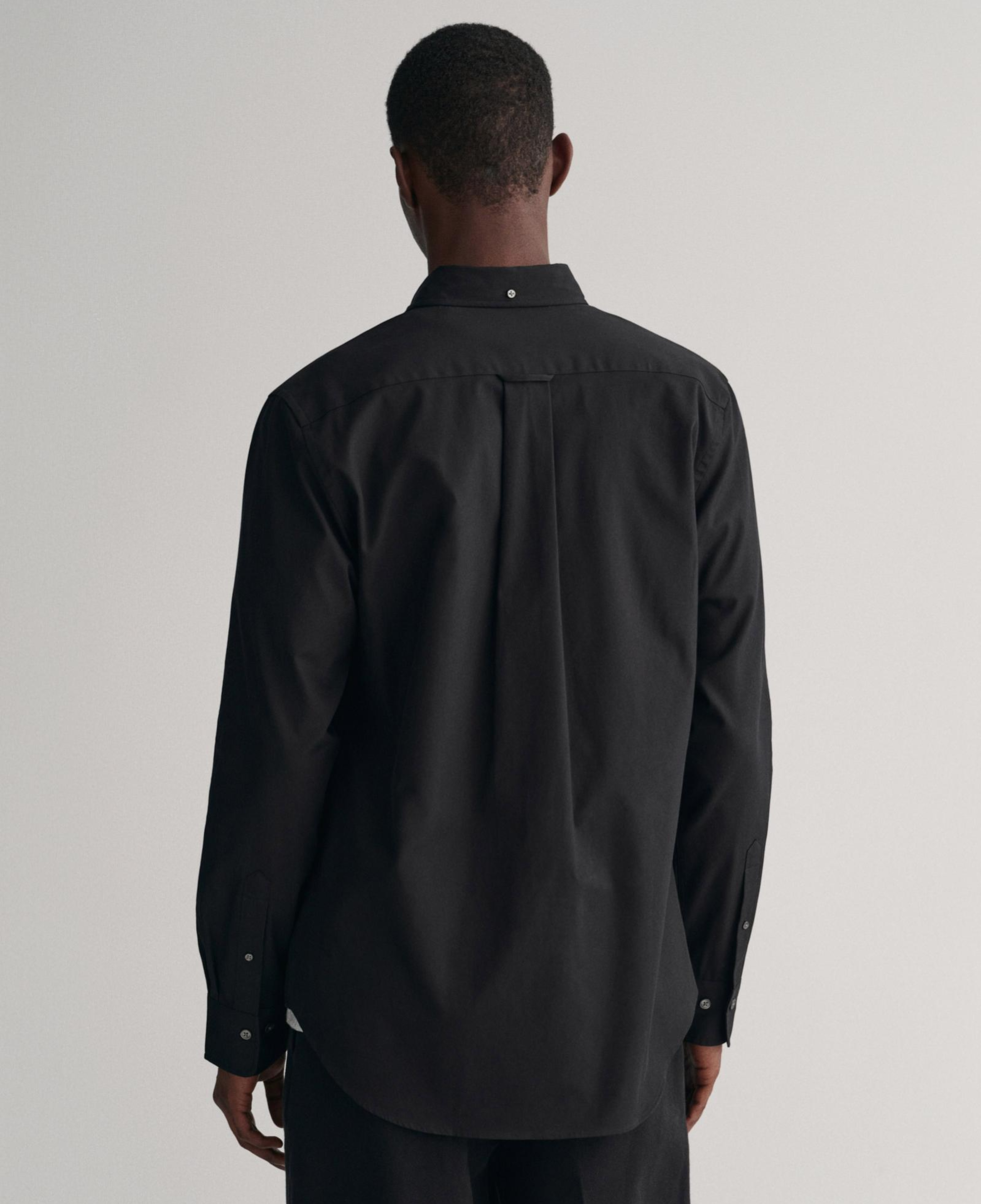 GANT Erkek Siyah Regular Fit Düğmeli Yaka Oxford Gömlek