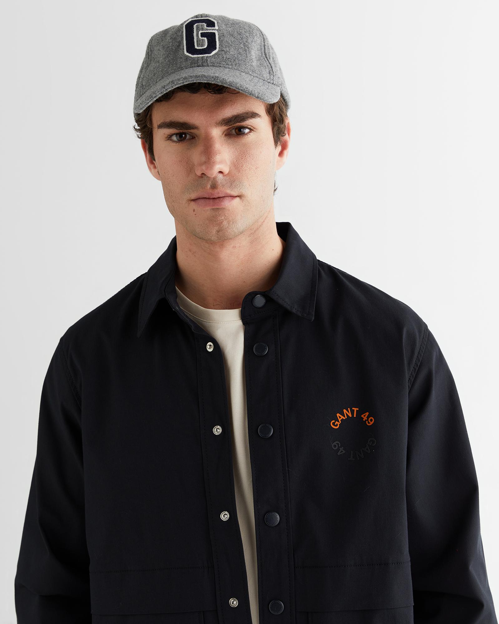 GANT Erkek Siyah Relaxed Fit Gömlek Yaka Logolu Ceket