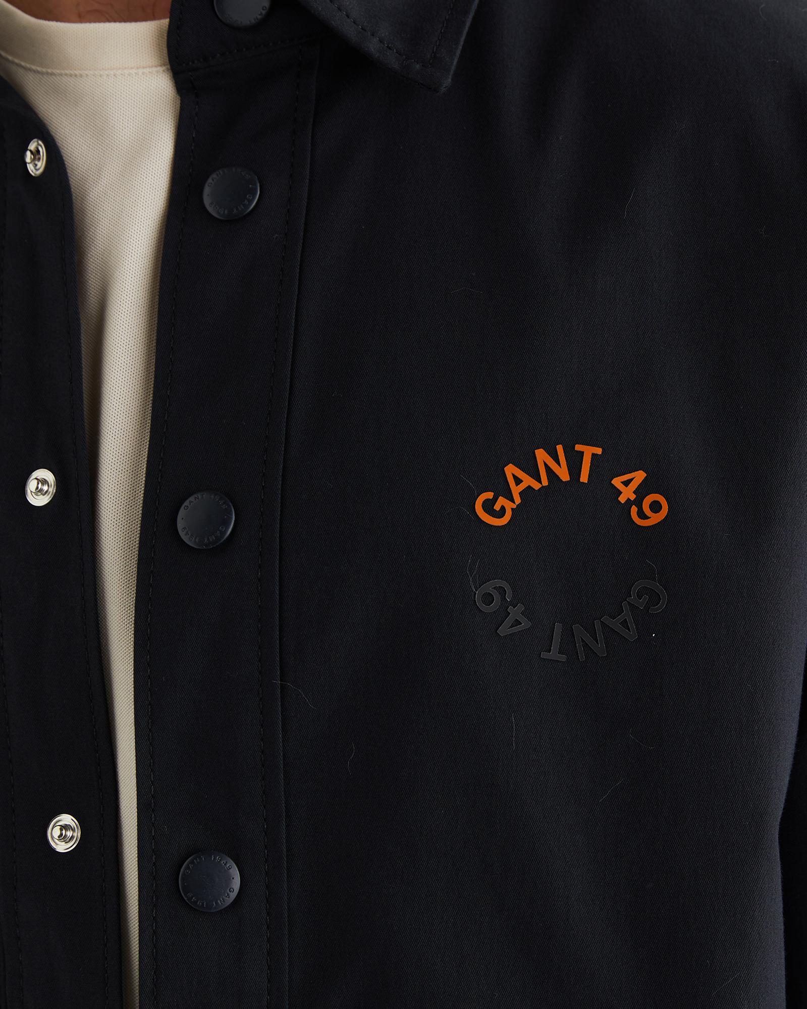 GANT Erkek Siyah Relaxed Fit Gömlek Yaka Logolu Ceket