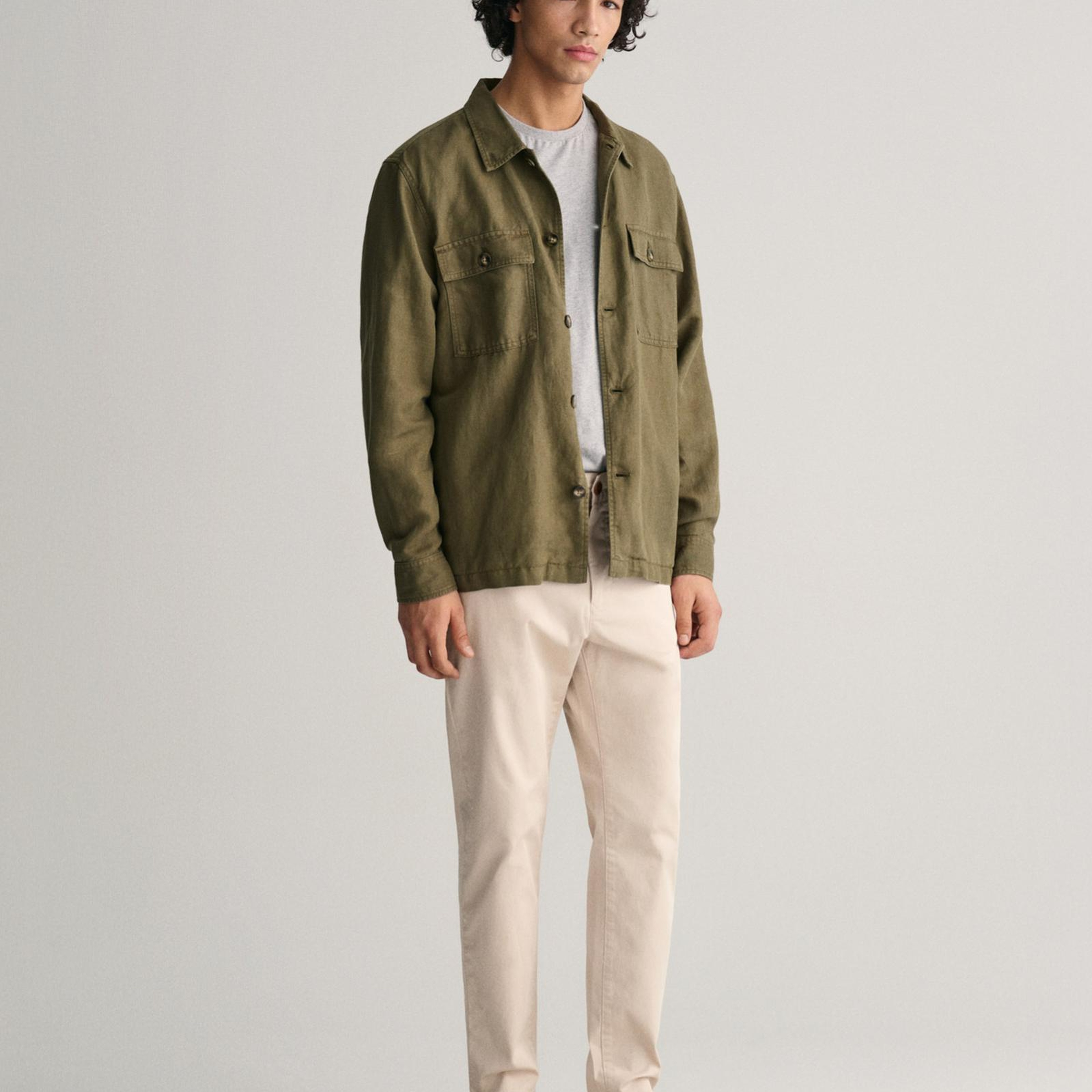 GANT Erkek Krem Regular Fit Chino Pantolon