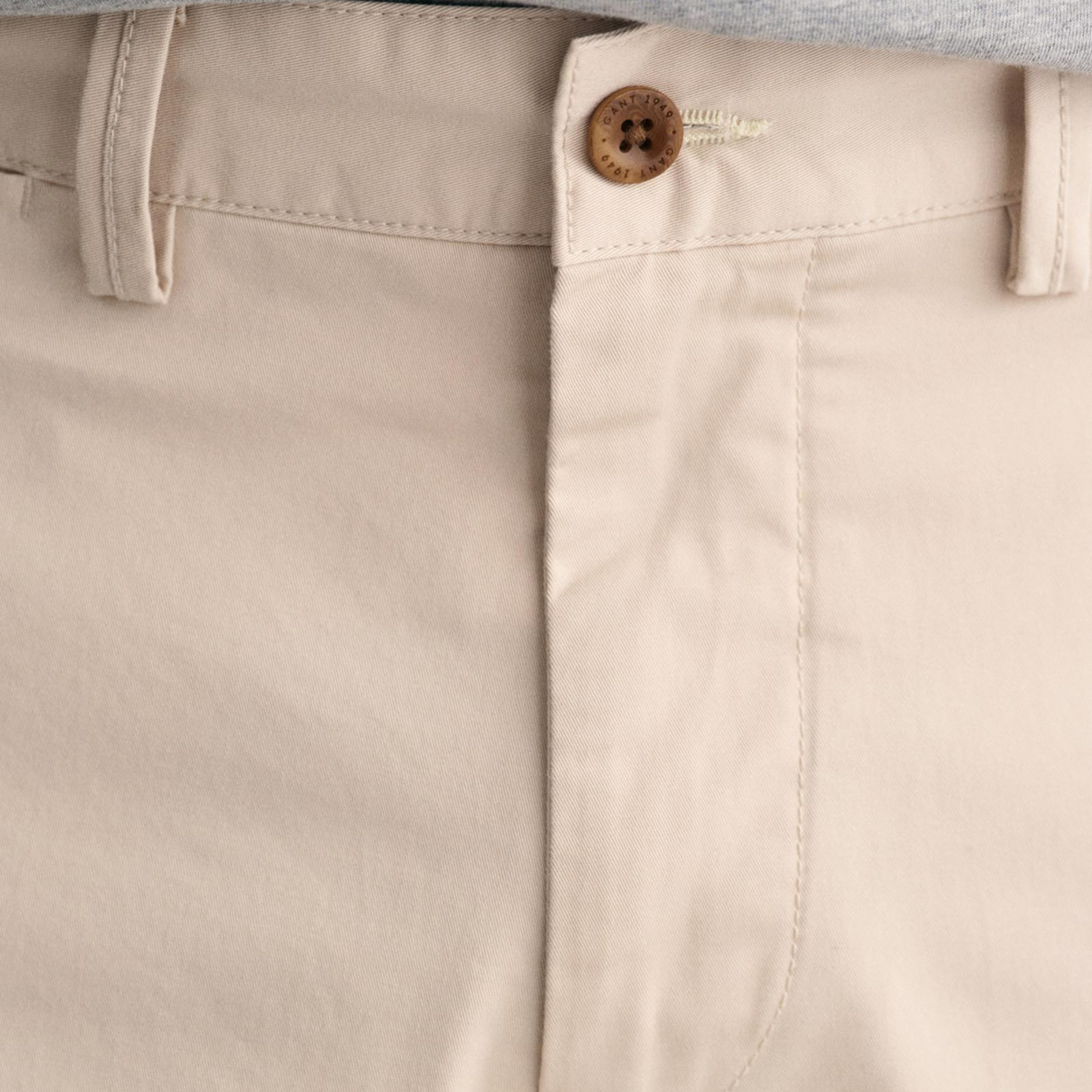 GANT Erkek Krem Regular Fit Chino Pantolon