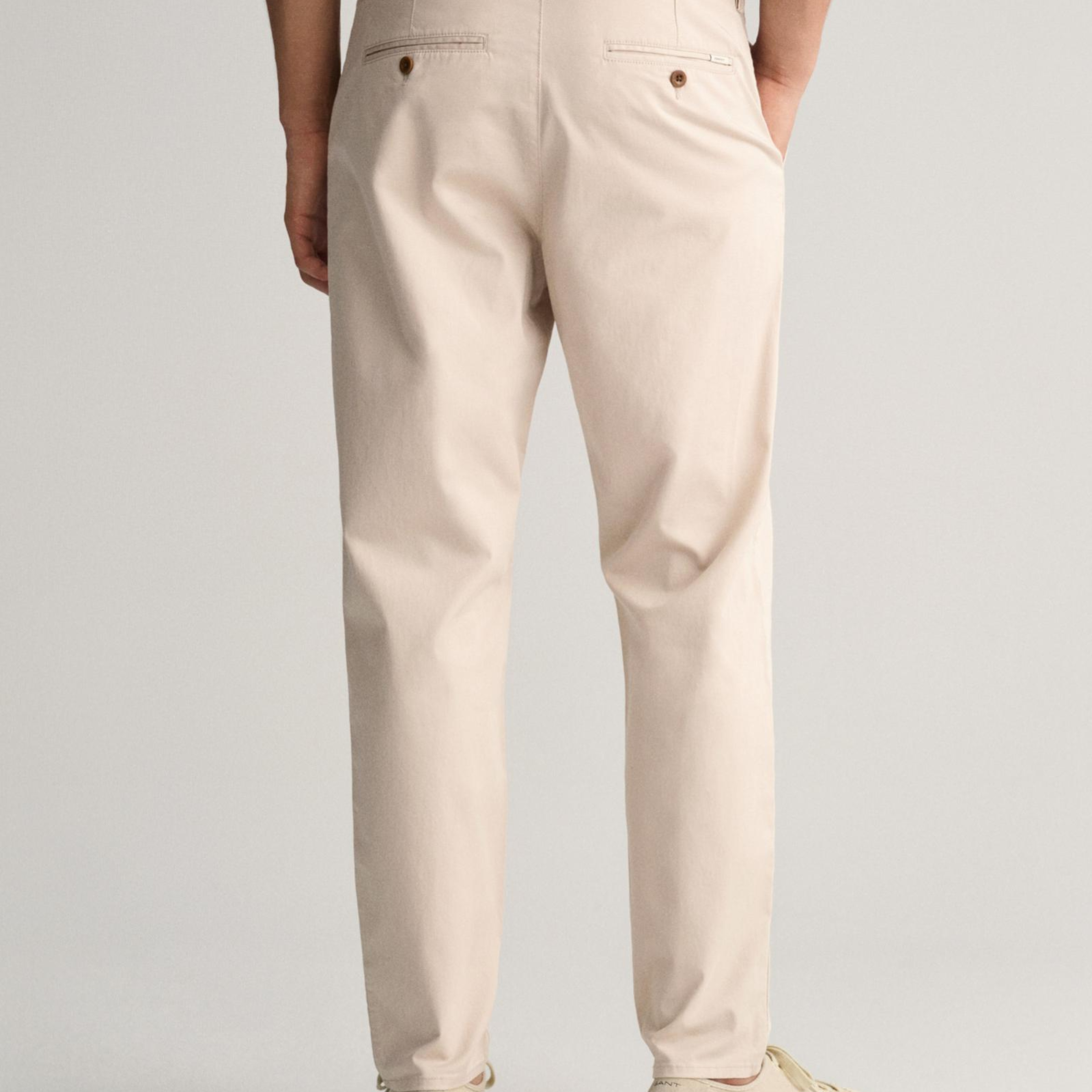 GANT Erkek Krem Regular Fit Chino Pantolon