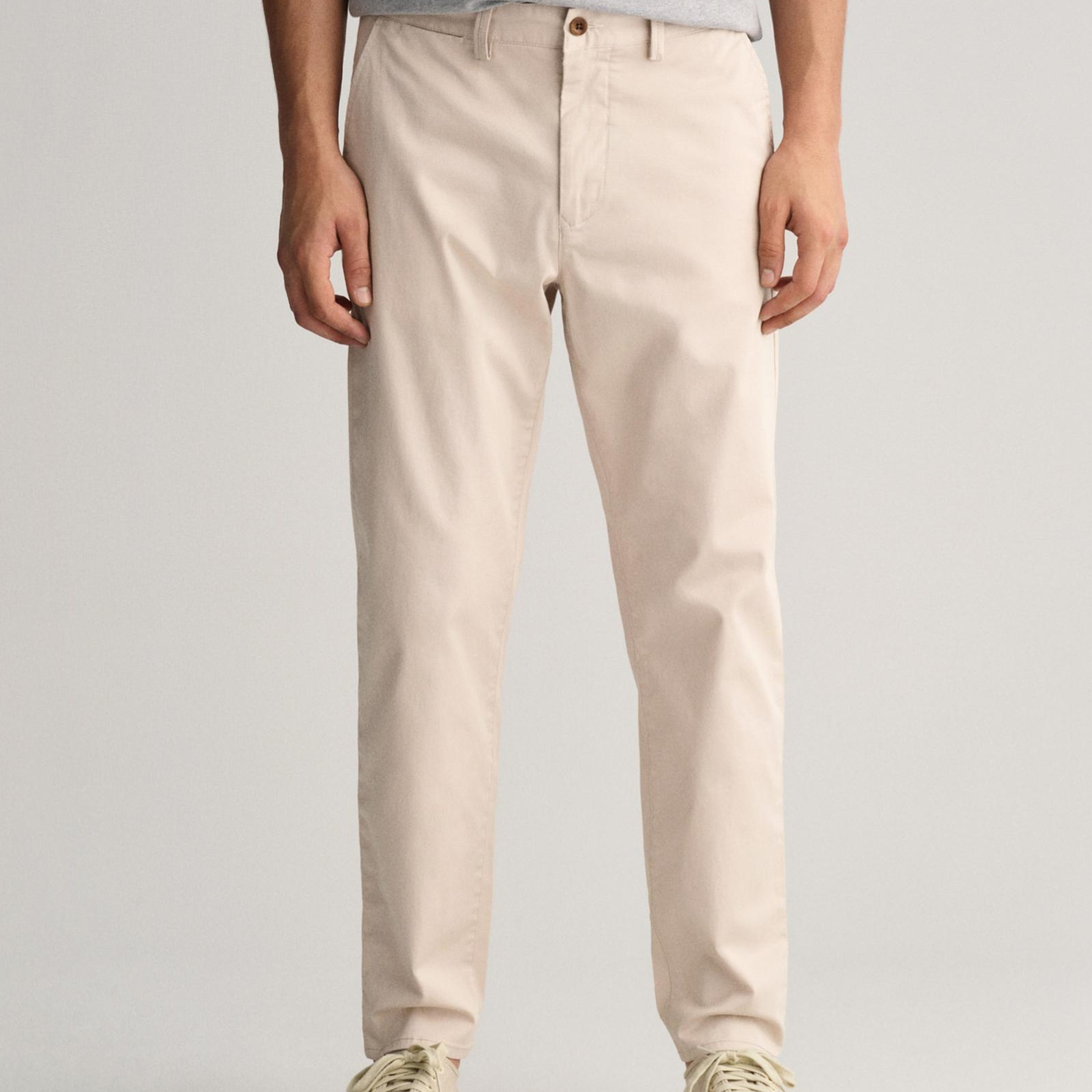 GANT Erkek Krem Regular Fit Chino Pantolon