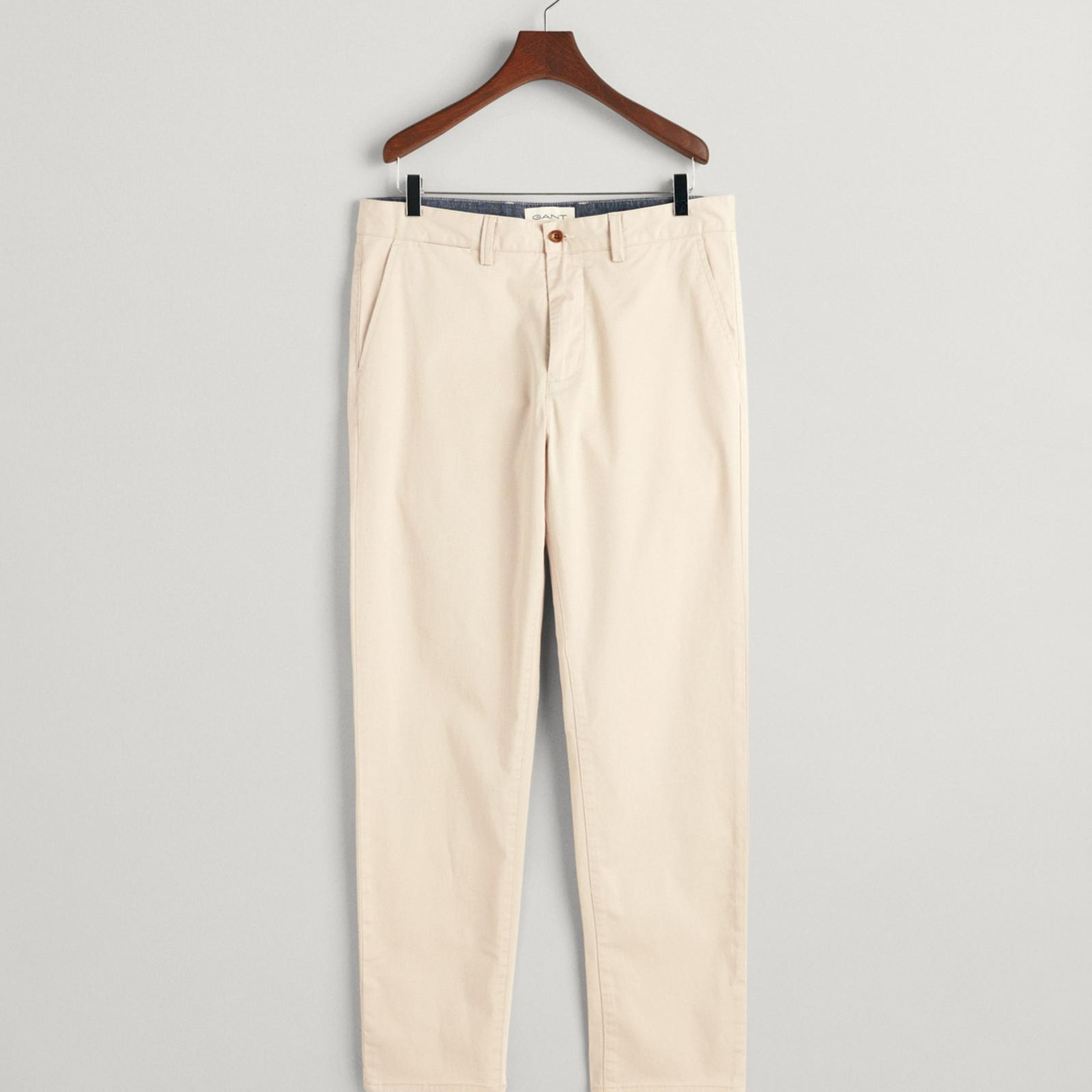 GANT Erkek Krem Regular Fit Chino Pantolon