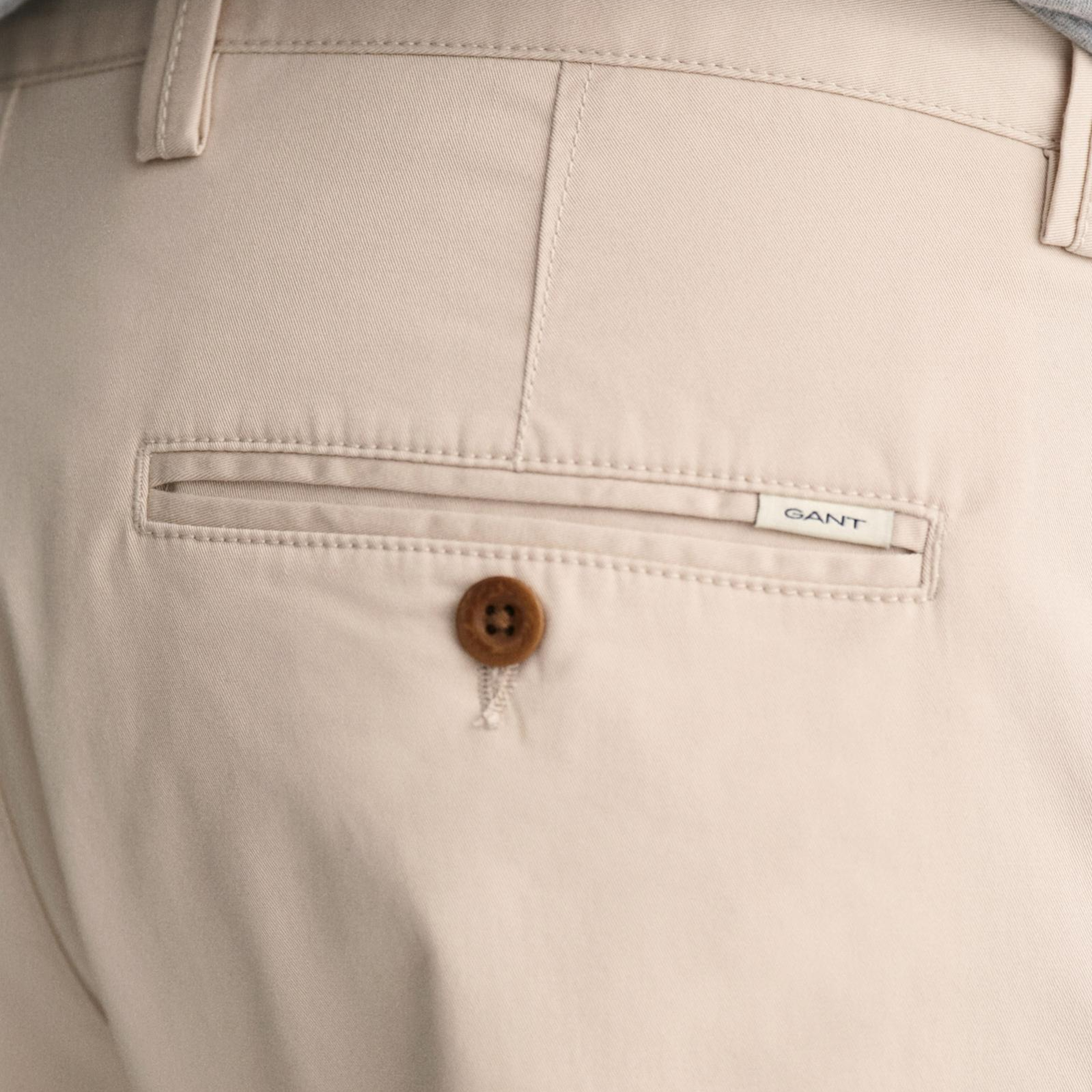 GANT Erkek Krem Regular Fit Chino Pantolon