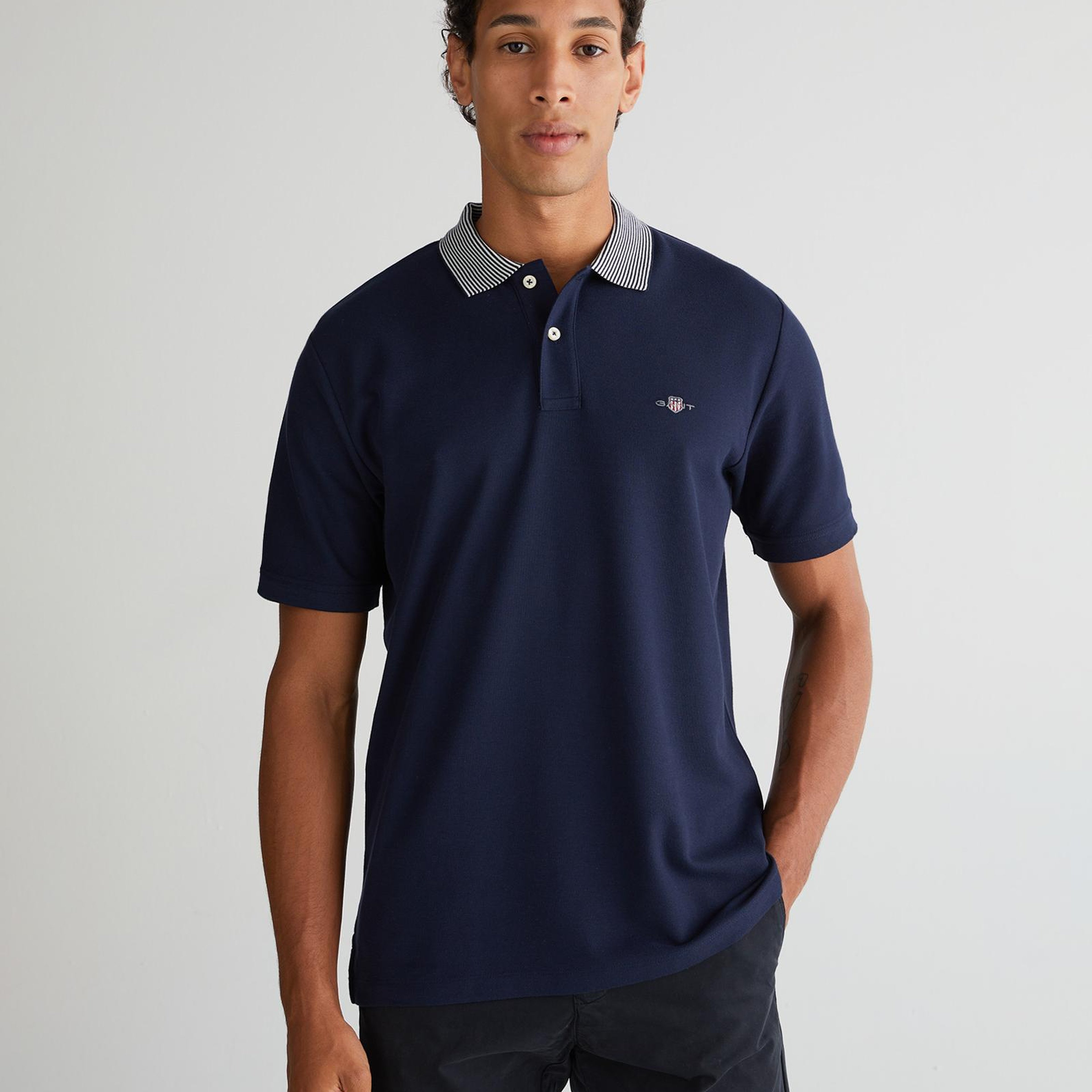 GANT Erkek Lacivert Regular Fit Polo