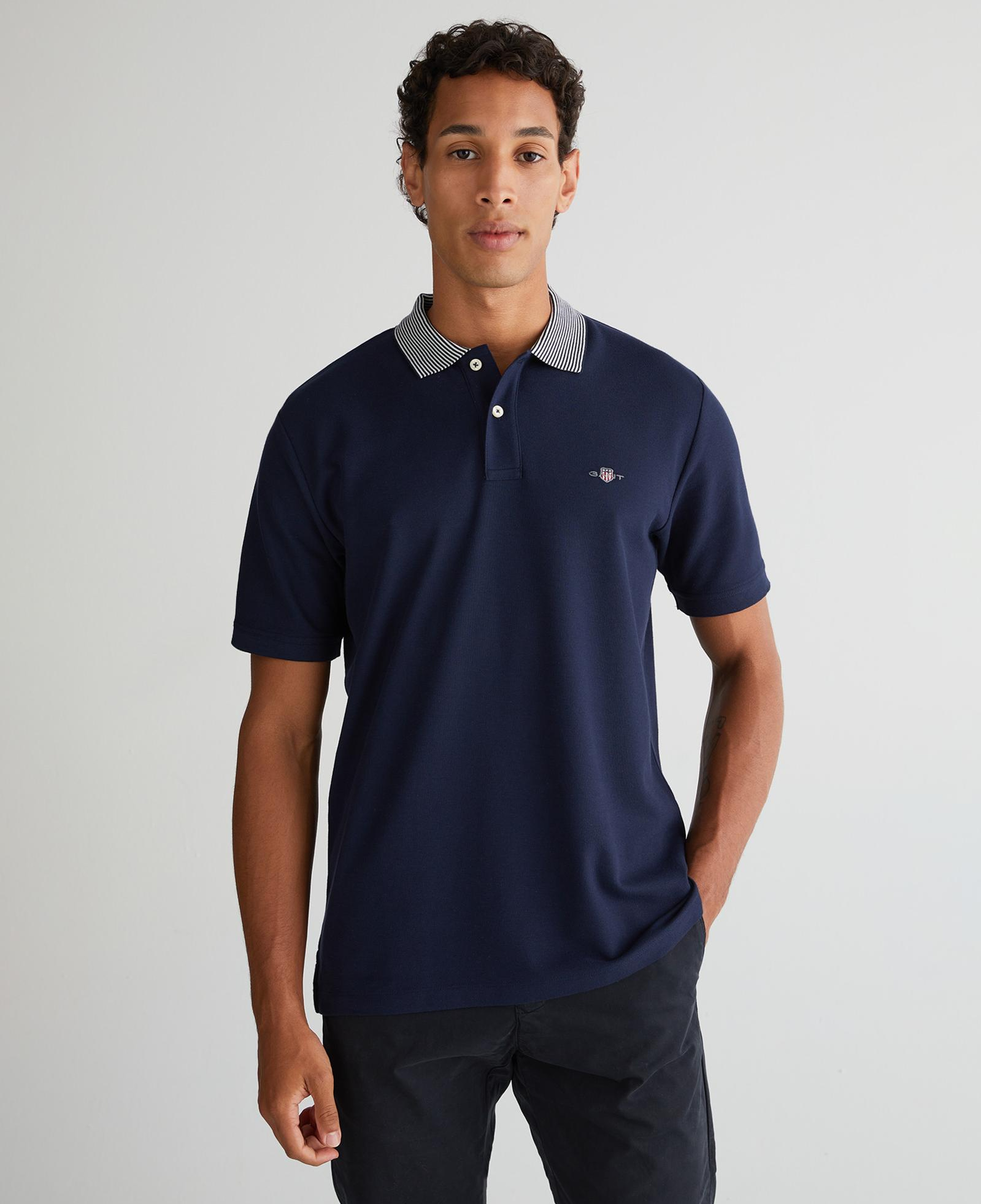 GANT Erkek Lacivert Regular Fit Polo