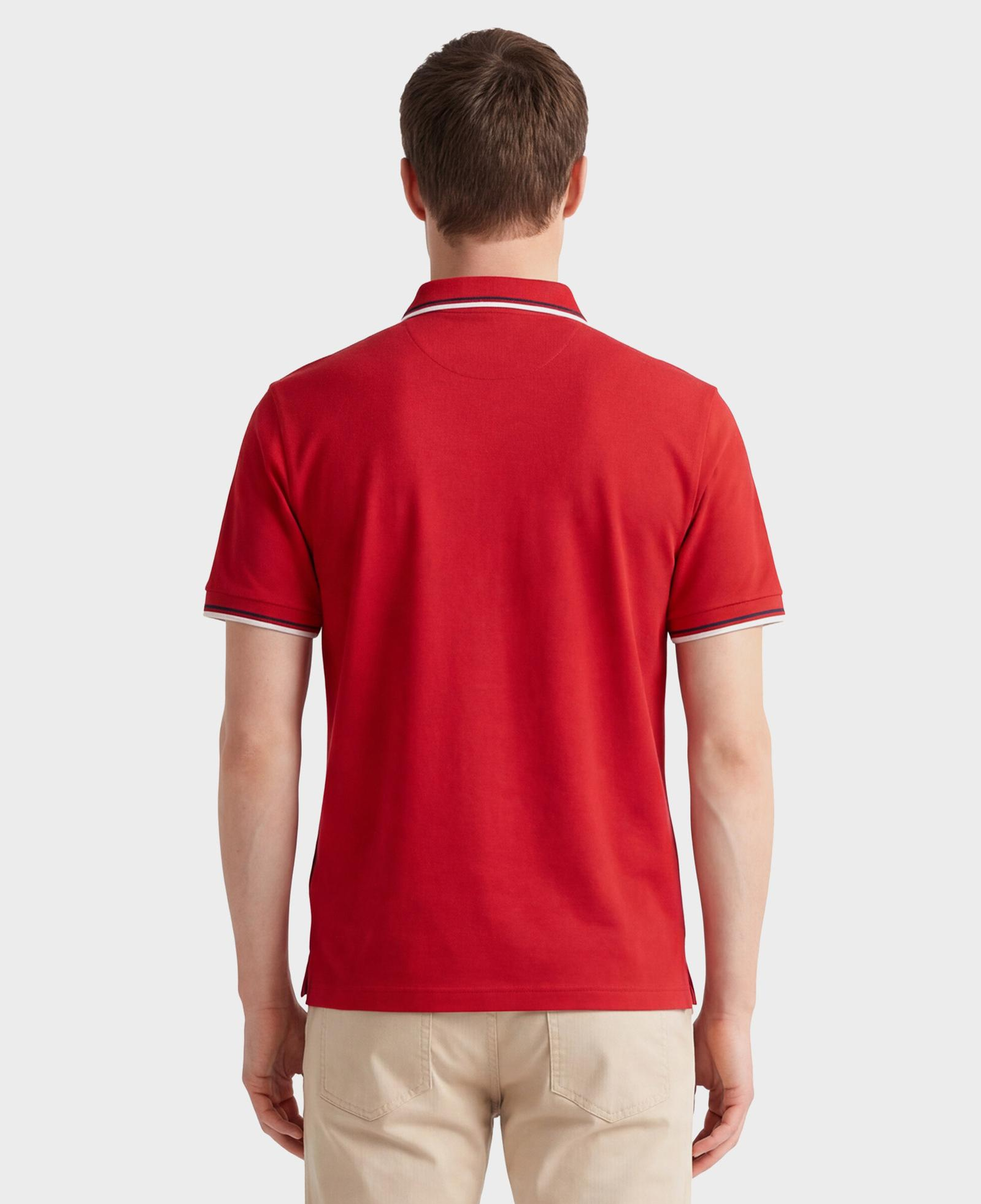 GANT Erkek Kırmızı Regular Fit Çizgili Polo