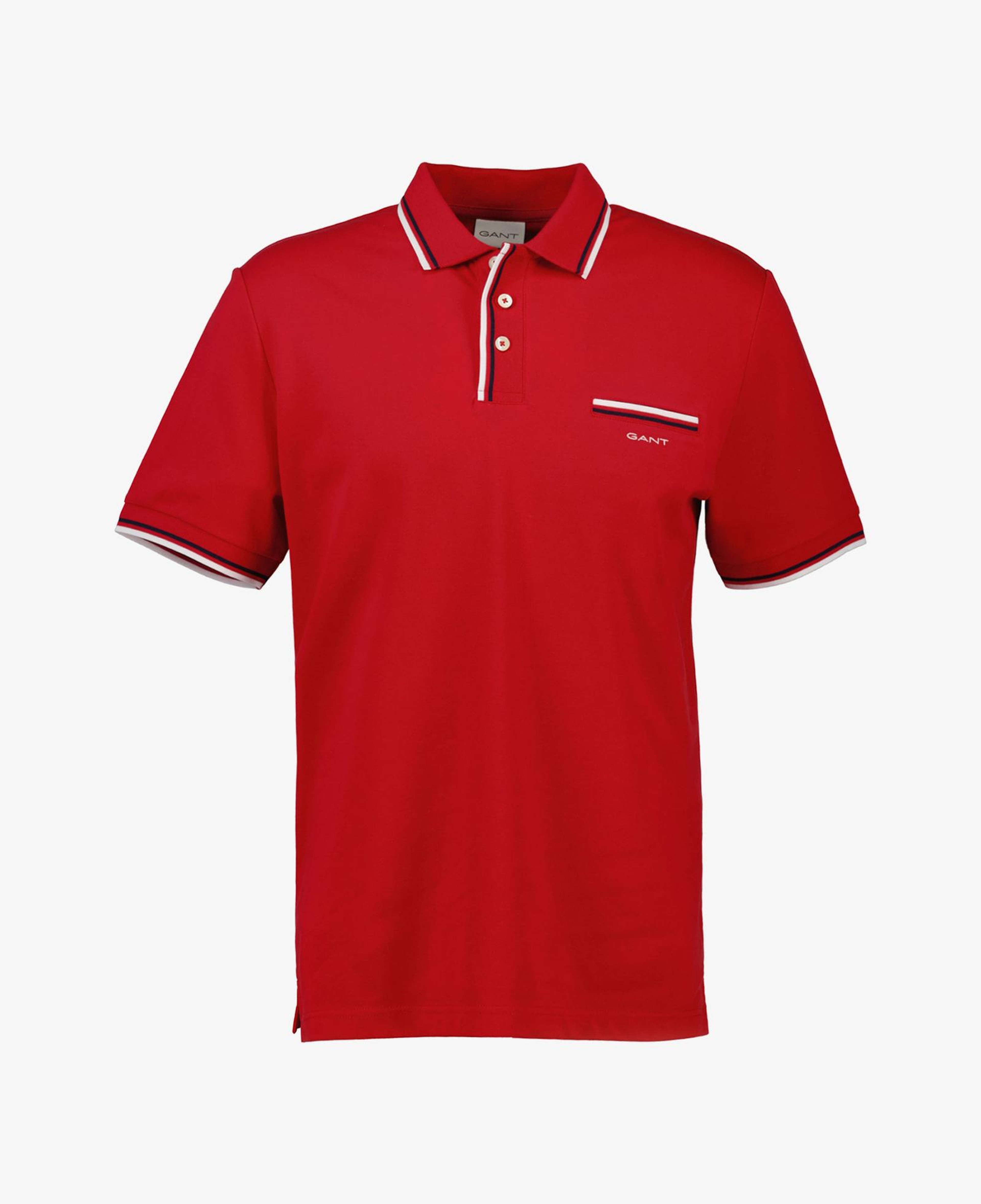 GANT Erkek Kırmızı Regular Fit Çizgili Polo