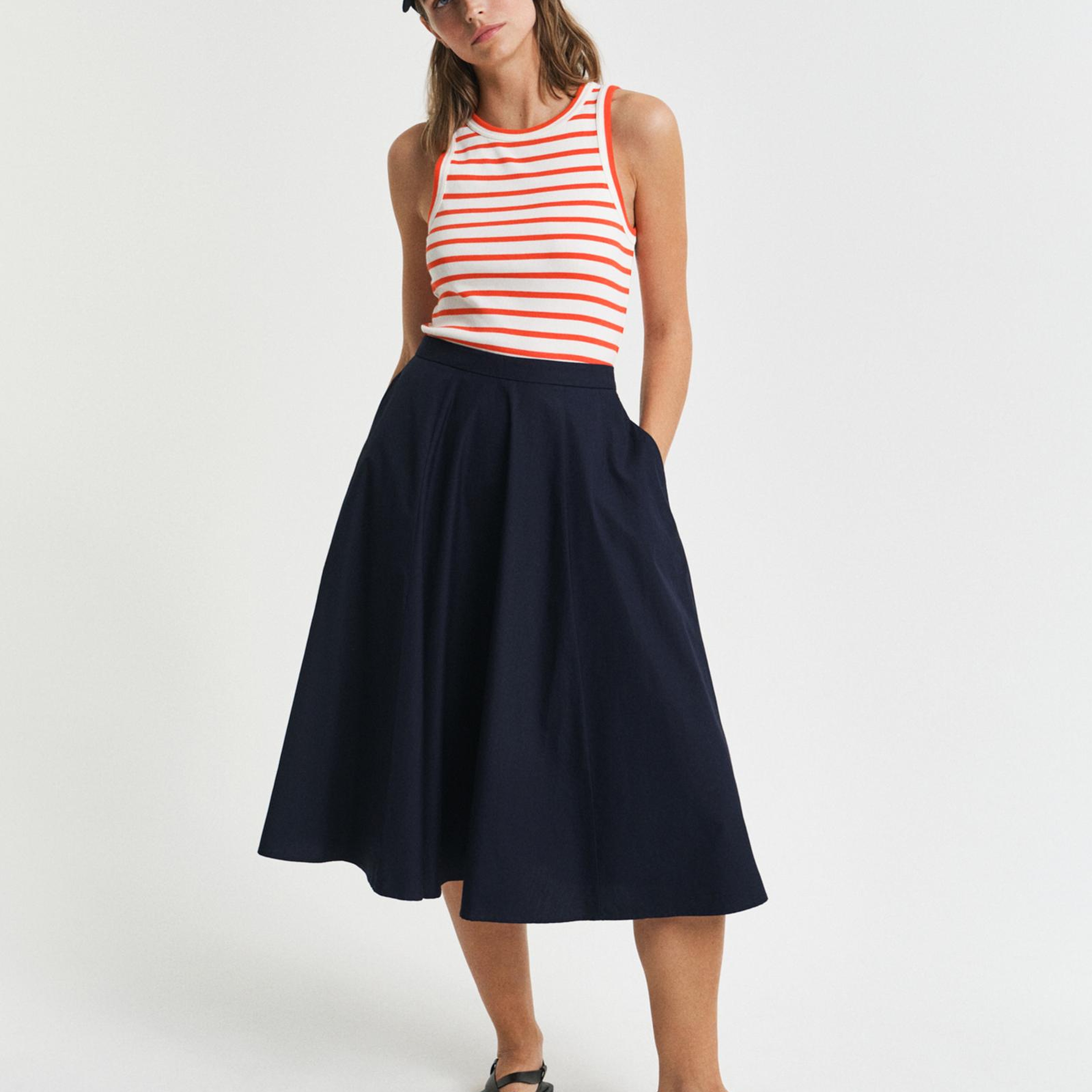 GANT Kadın Lacivert Loose Fit Etek