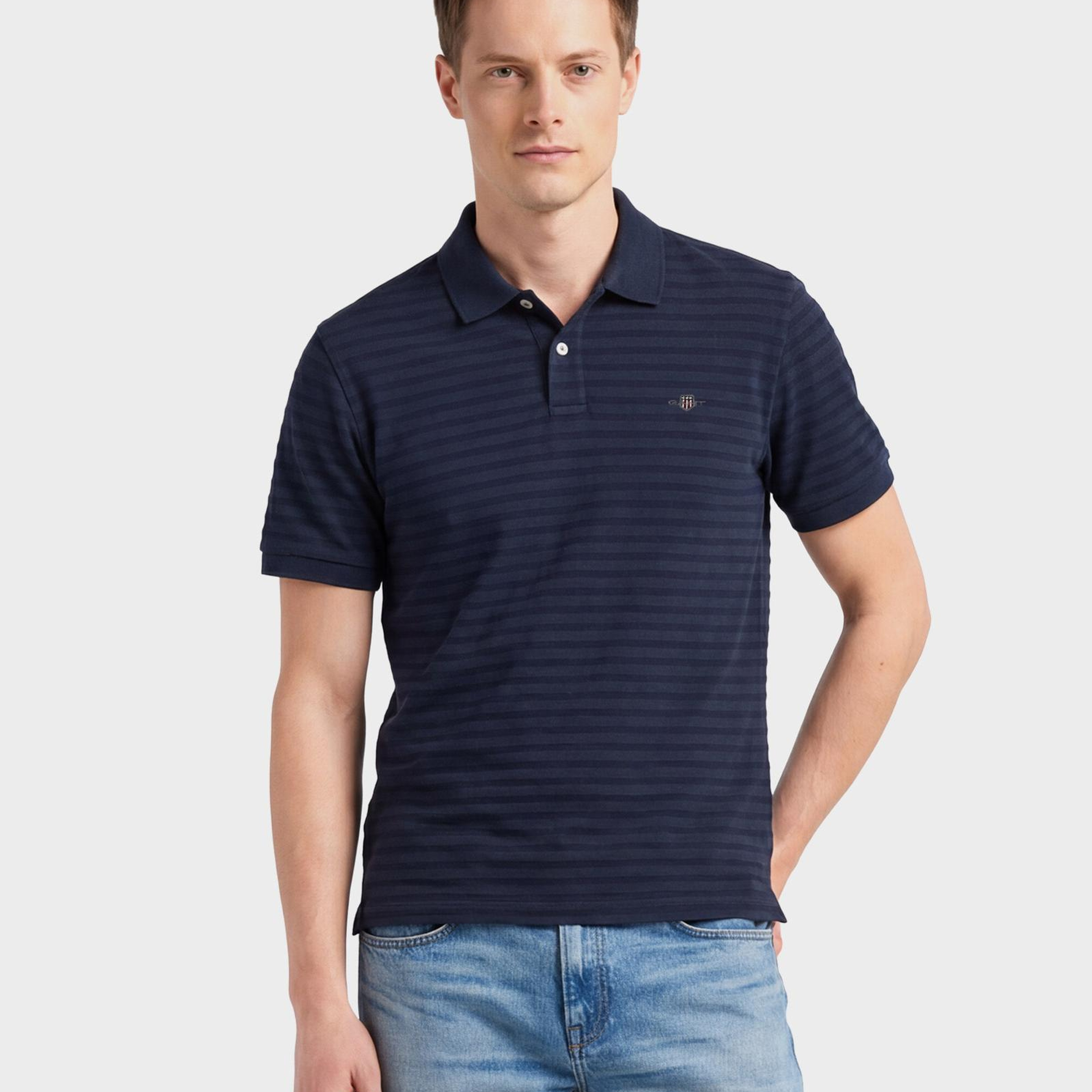 GANT Erkek Lacivert Regular Fit Polo