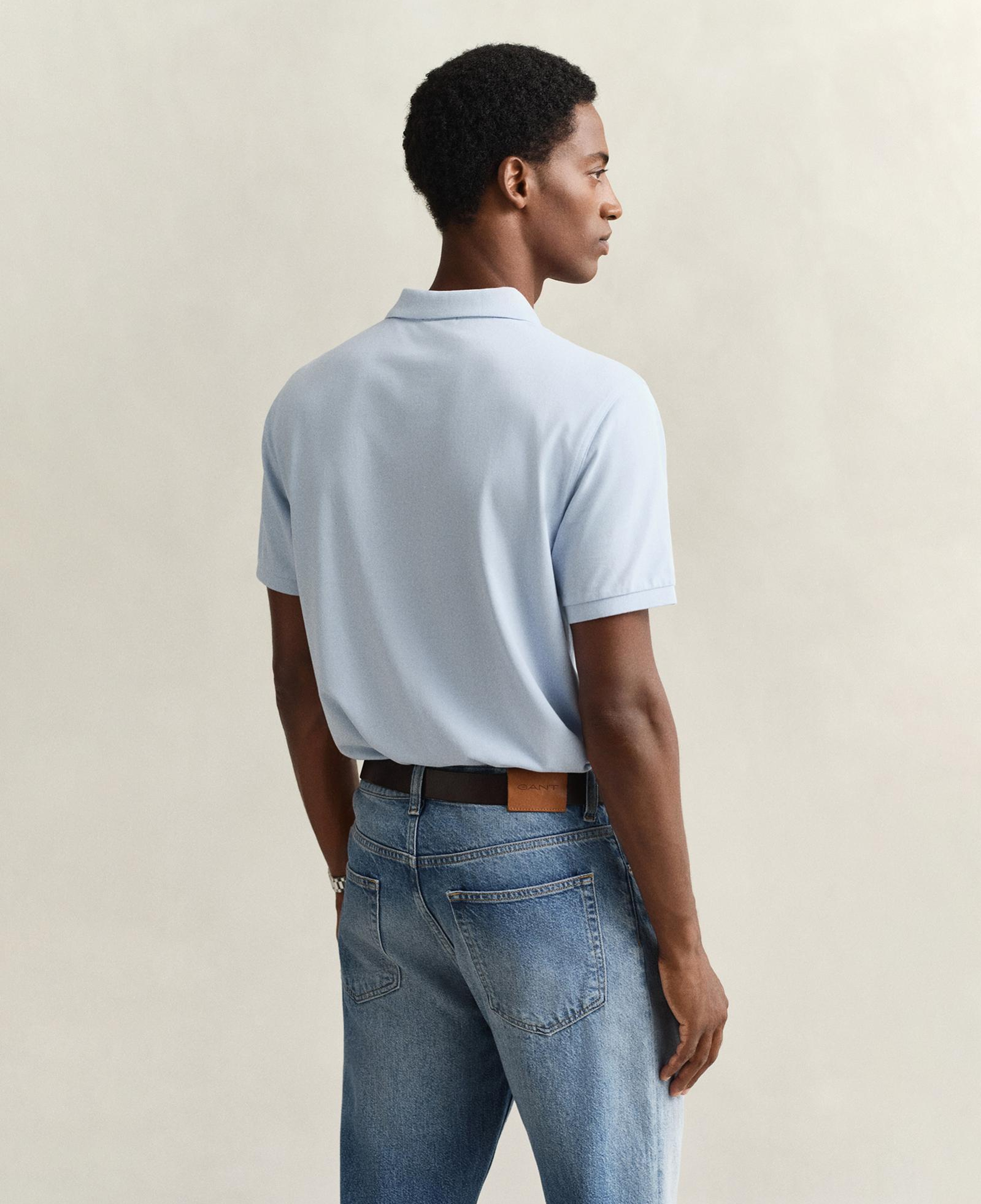 GANT Erkek Mavi Regular Fit Logolu Polo Yaka T-Shirt