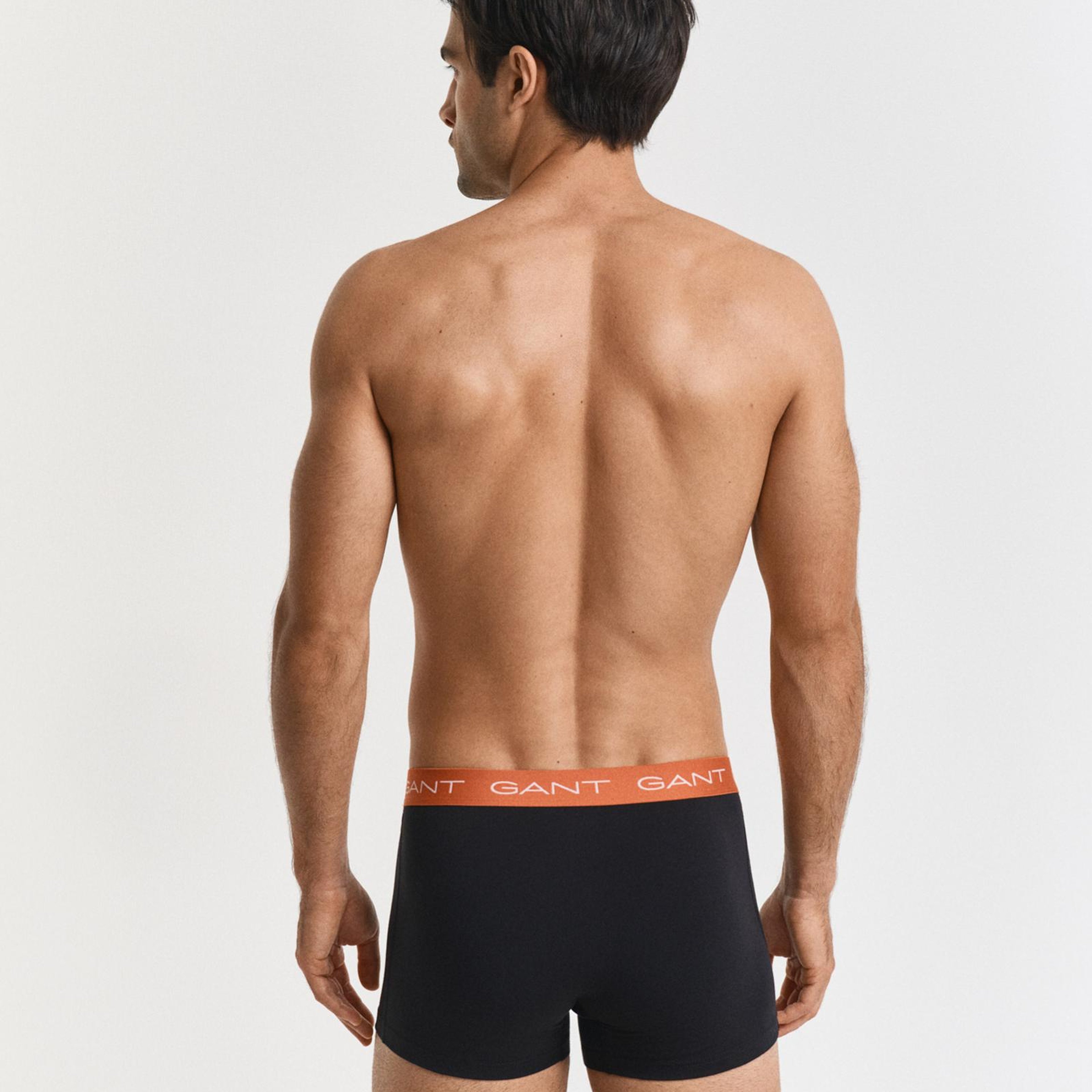 GANT Erkek Siyah Slim Fit 3'lü Boxer