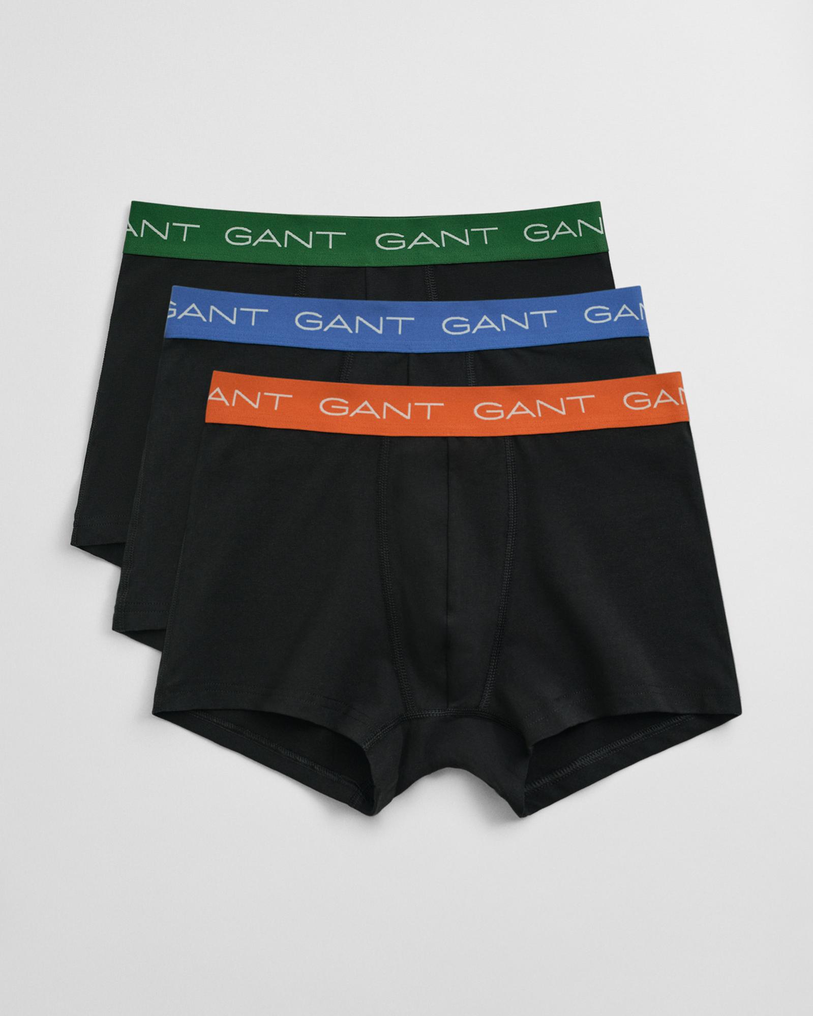 GANT Erkek Siyah Slim Fit 3'lü Boxer