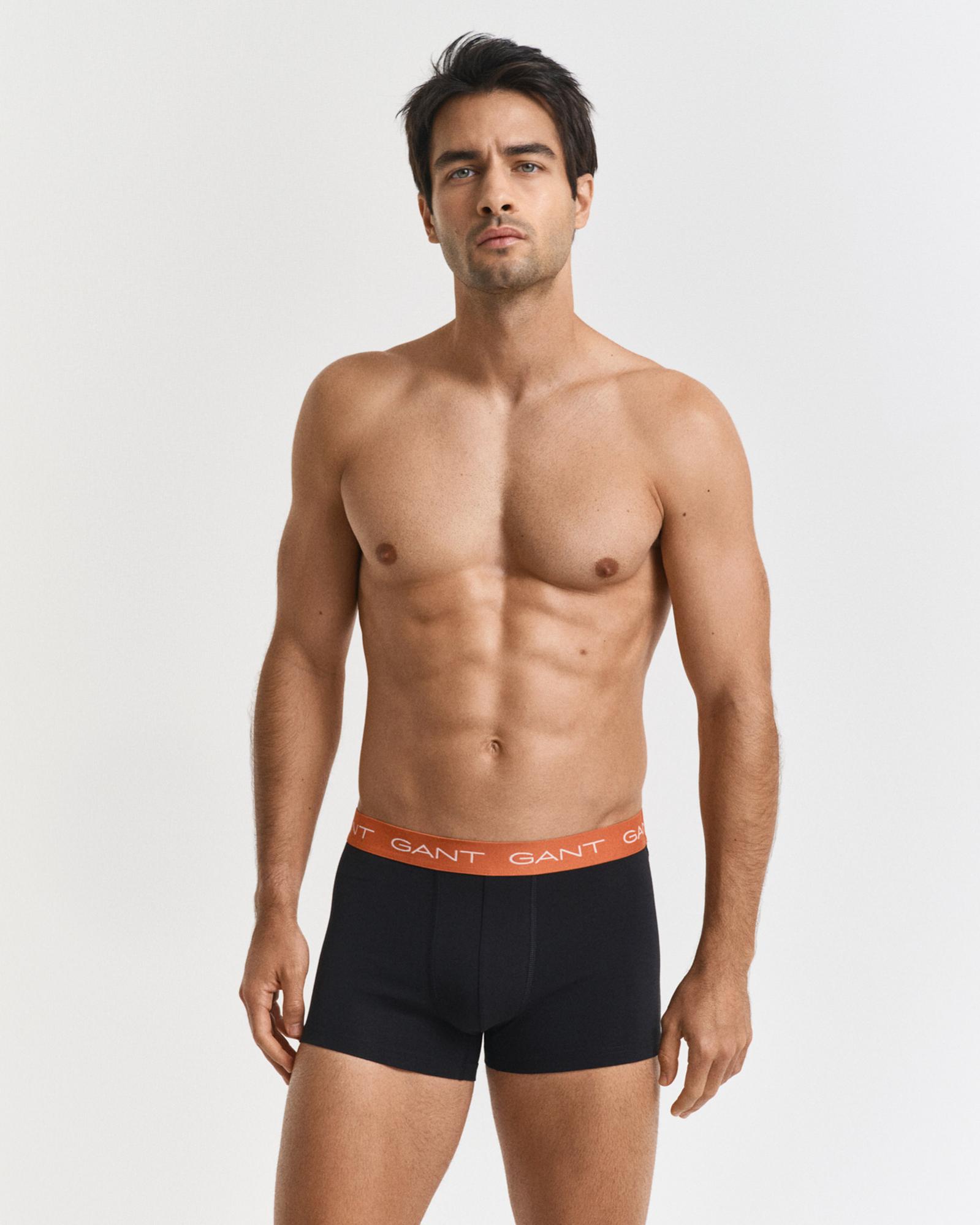 GANT Erkek Siyah Slim Fit 3'lü Boxer