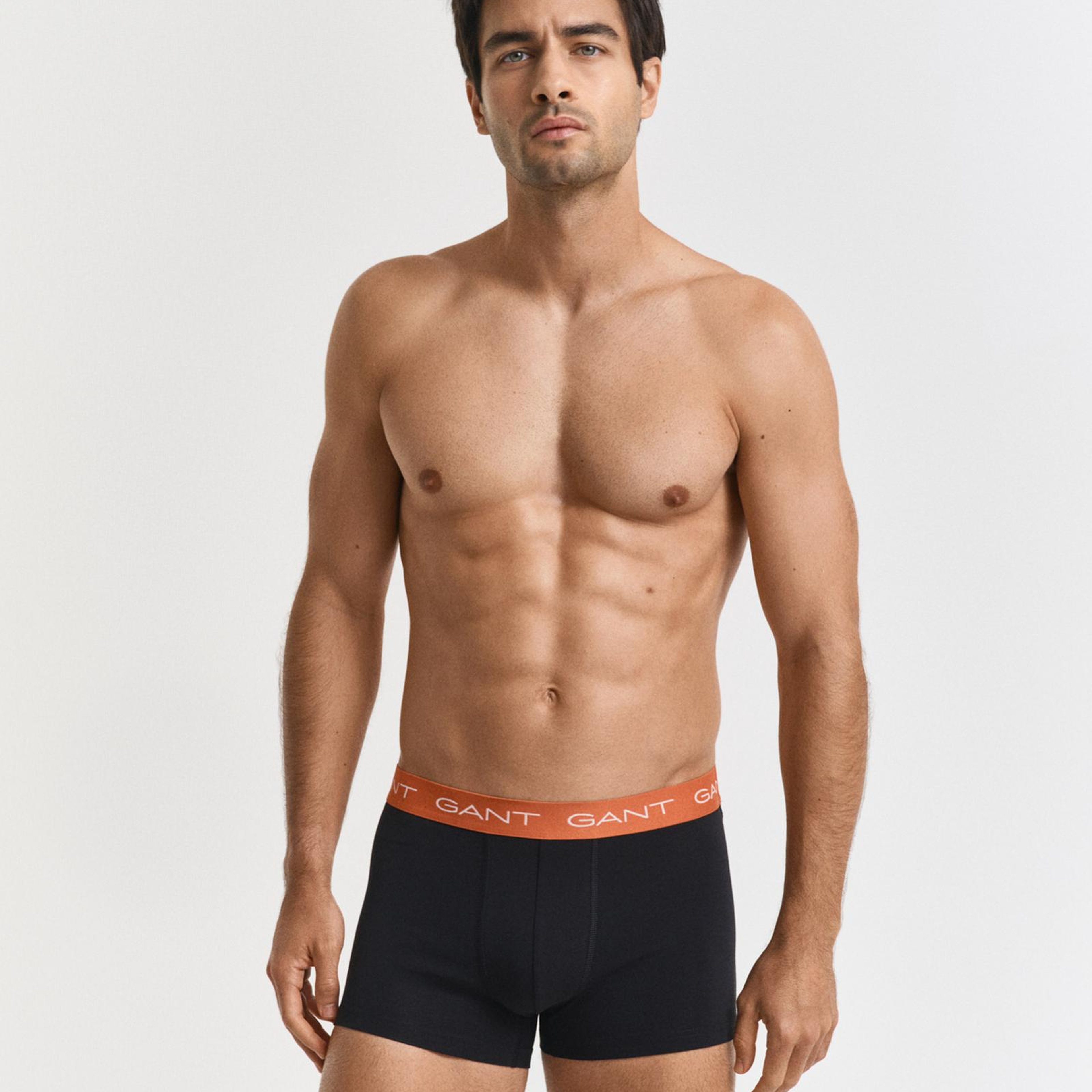 GANT Erkek Siyah Slim Fit 3'lü Boxer
