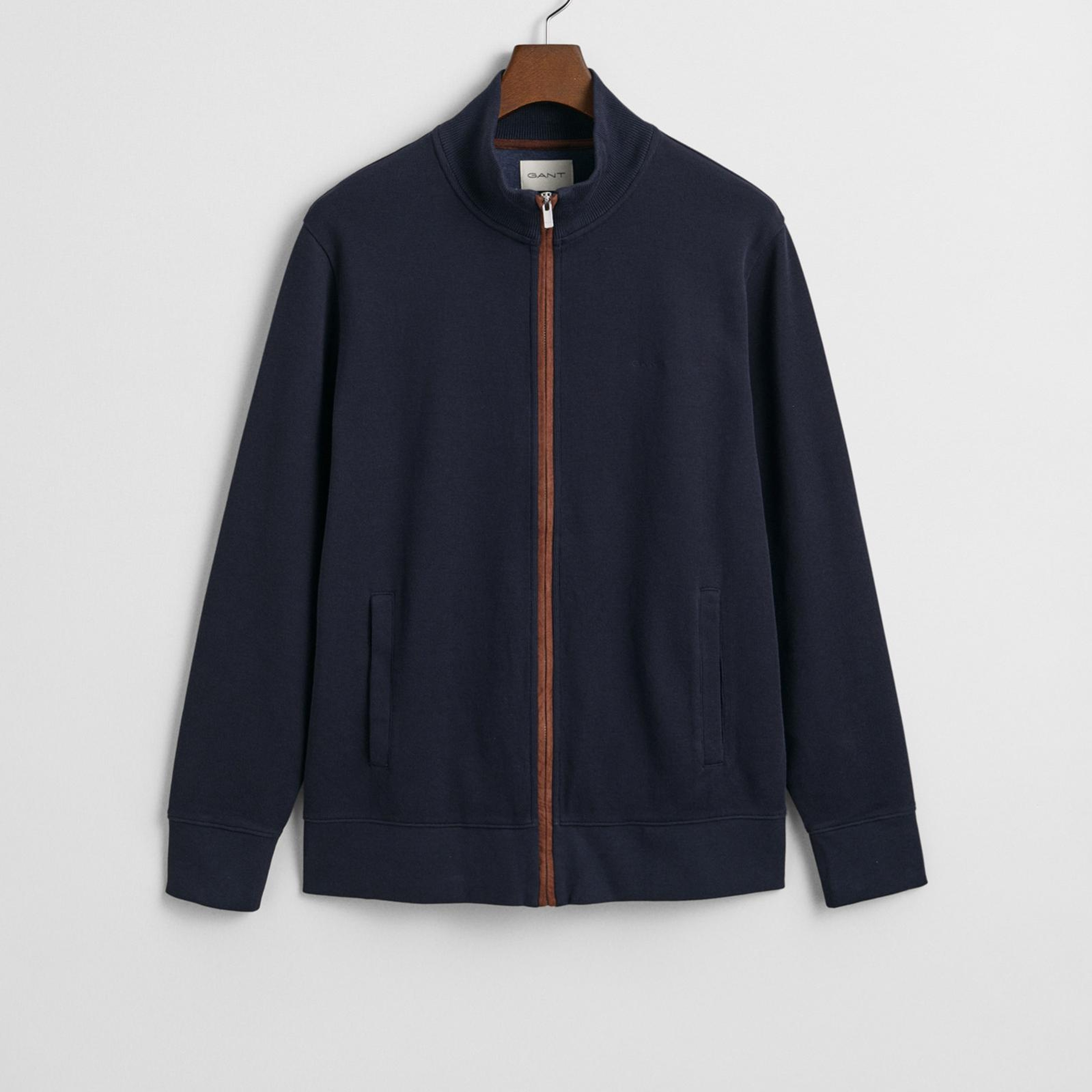 GANT Erkek Lacivert Regular Fit Fermuarlı Hırka