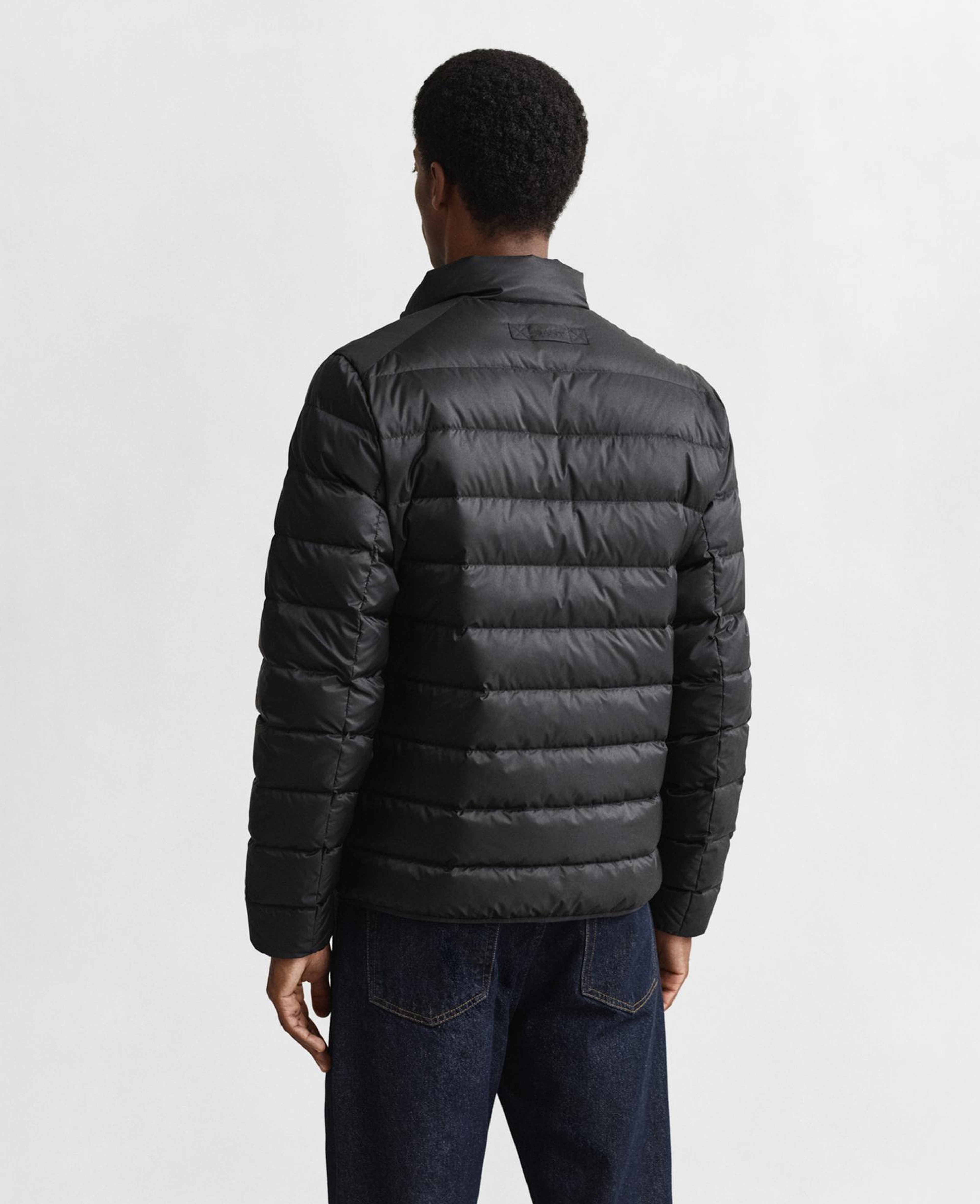 GANT Erkek Siyah Regular Fit Dik Yaka Kaz Tüyü Mont