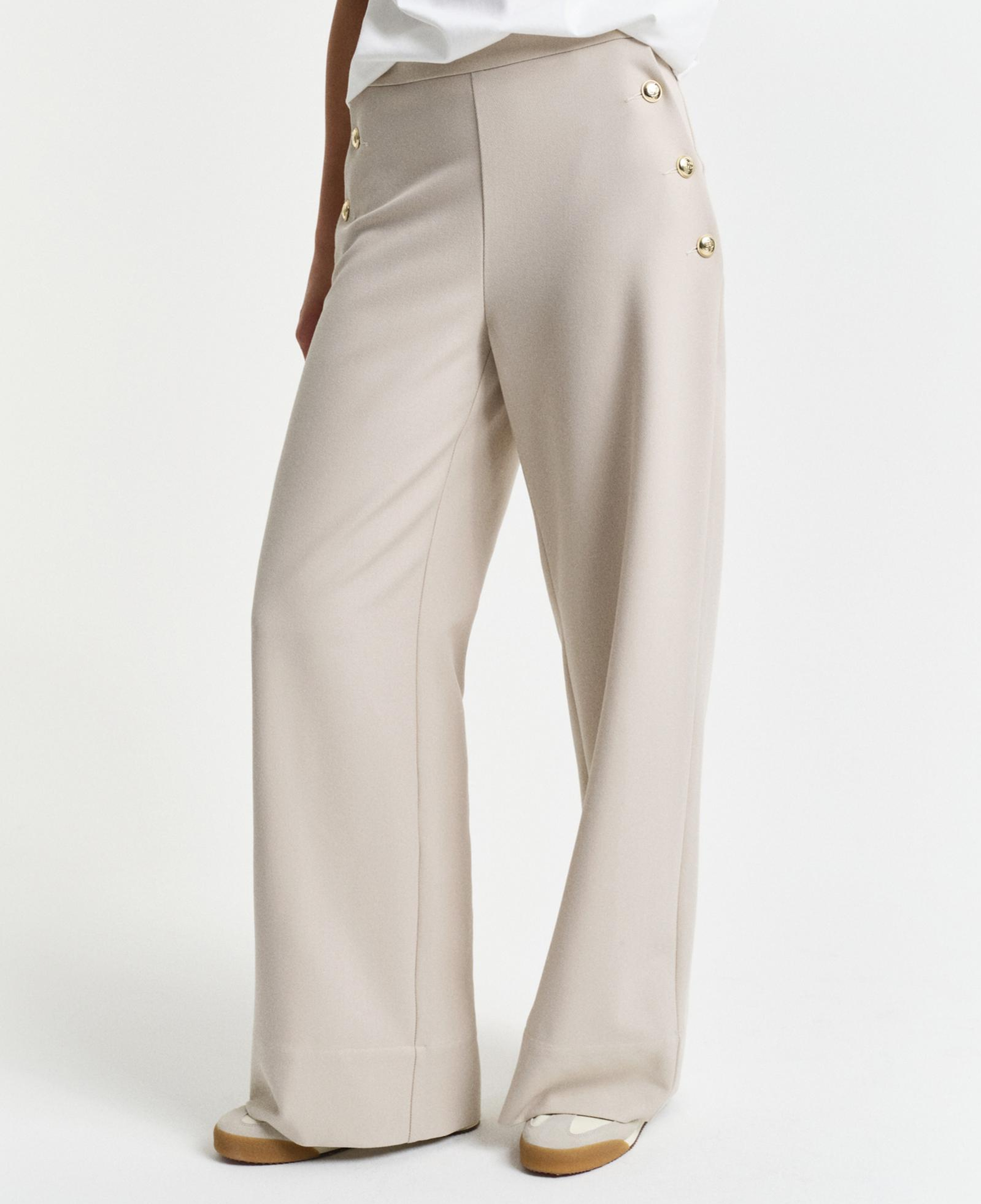 GANT Kadın Bej Straight Fit Pantolon