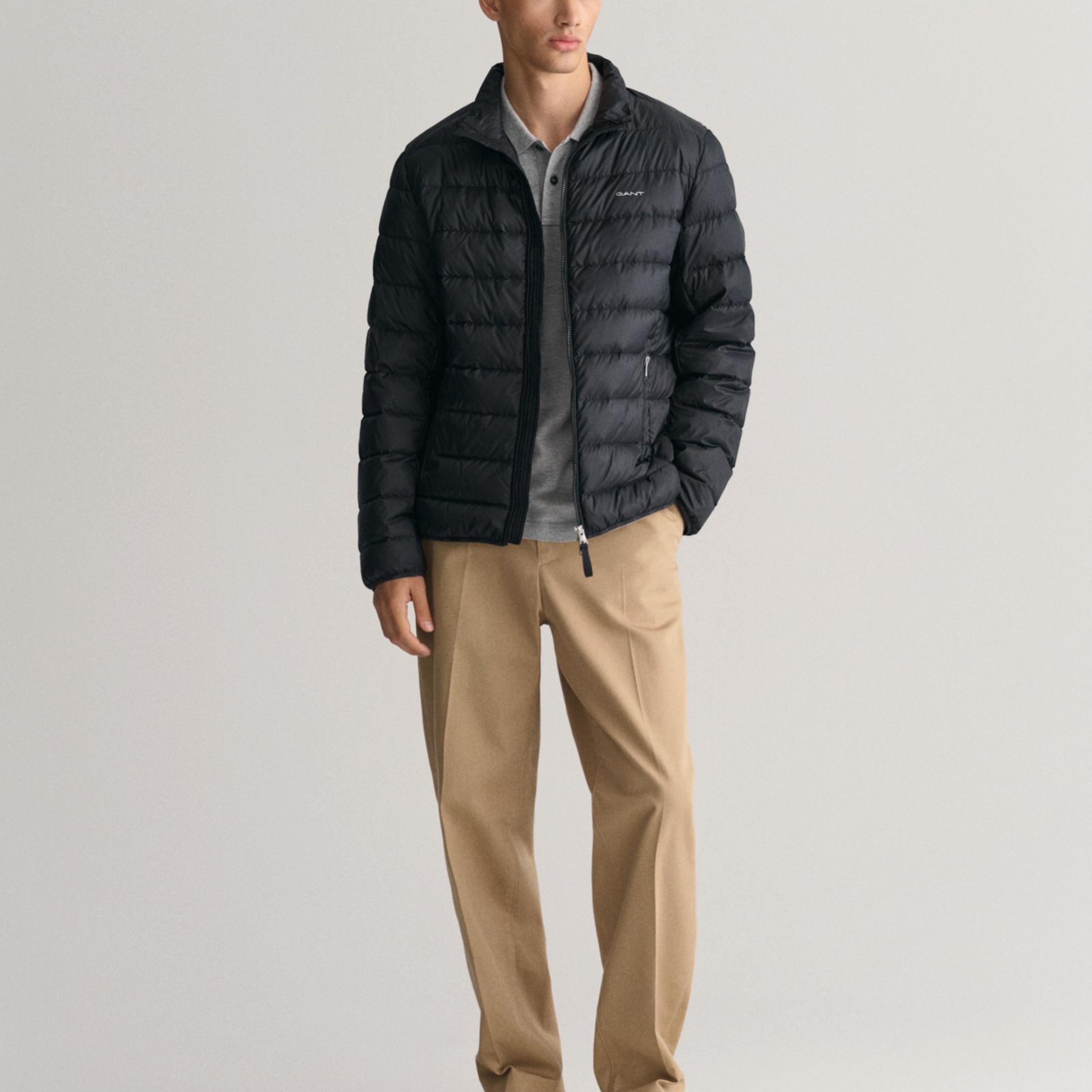 GANT Erkek Gri Slim Fit Polo