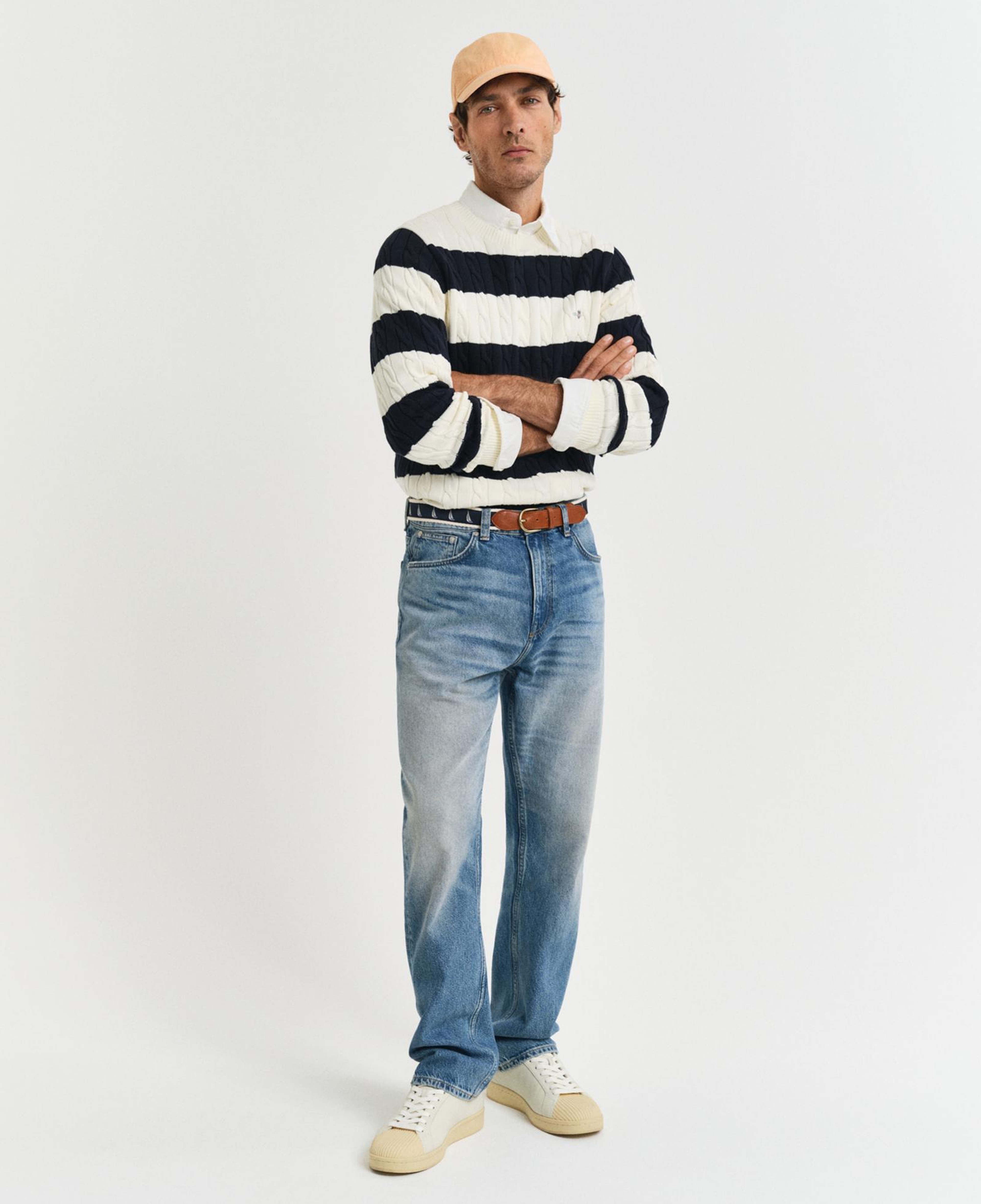 GANT Erkek Mavi Straight Fit Pantolon