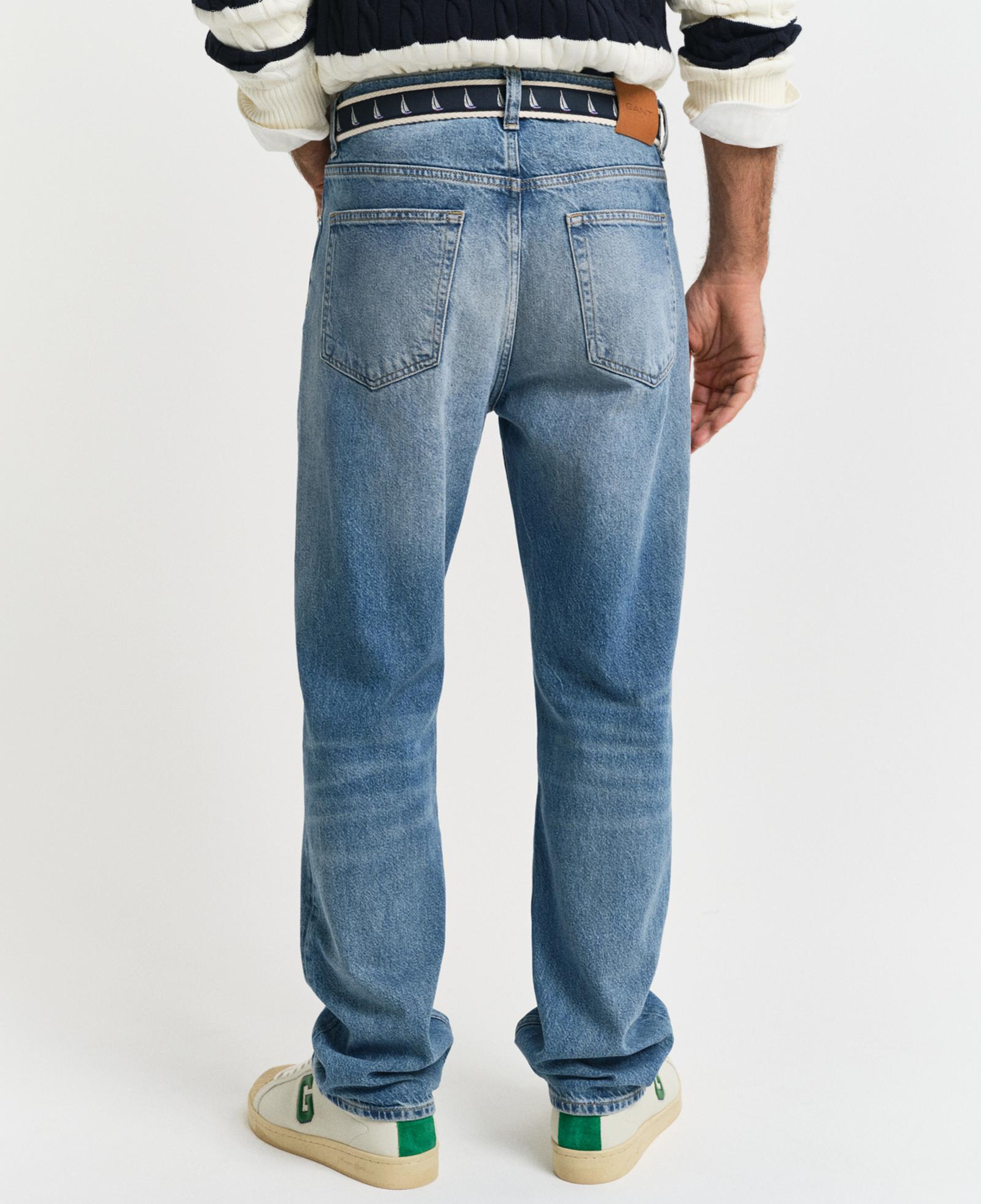 GANT Erkek Mavi Straight Fit Pantolon