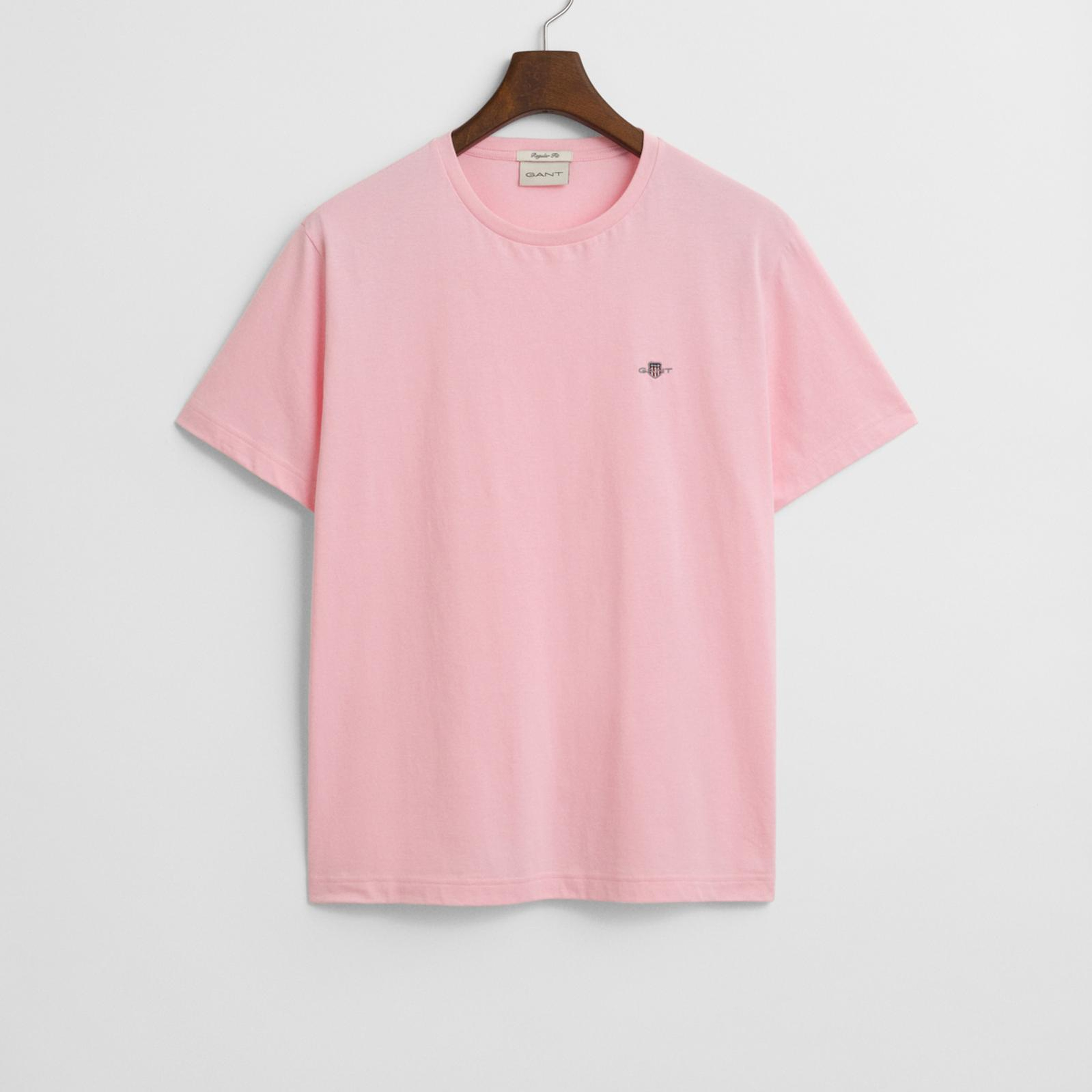 GANT Erkek Pembe Regular Fit Bisiklet Yaka T-Shirt