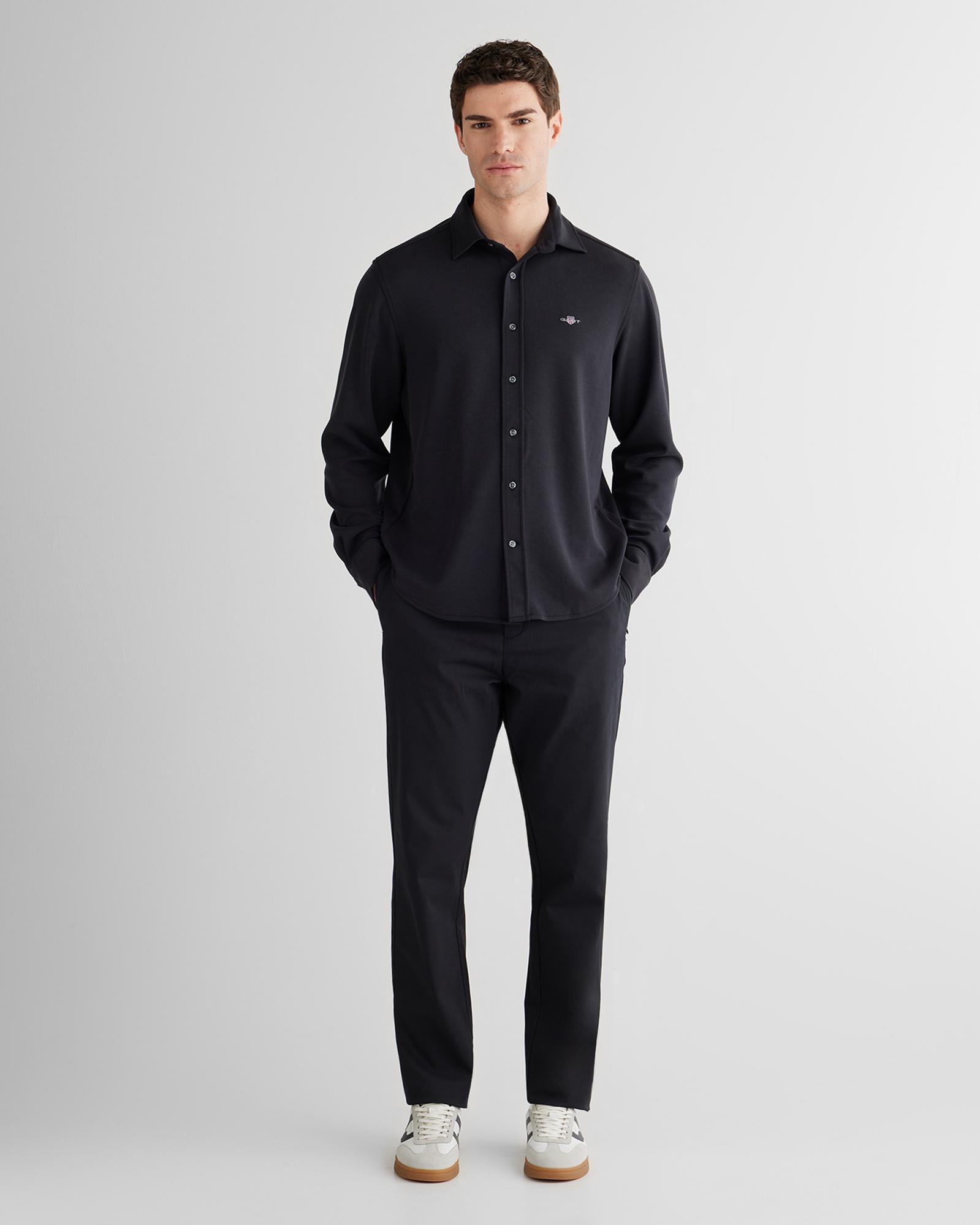 GANT Erkek Siyah Regular Fit Pantolon