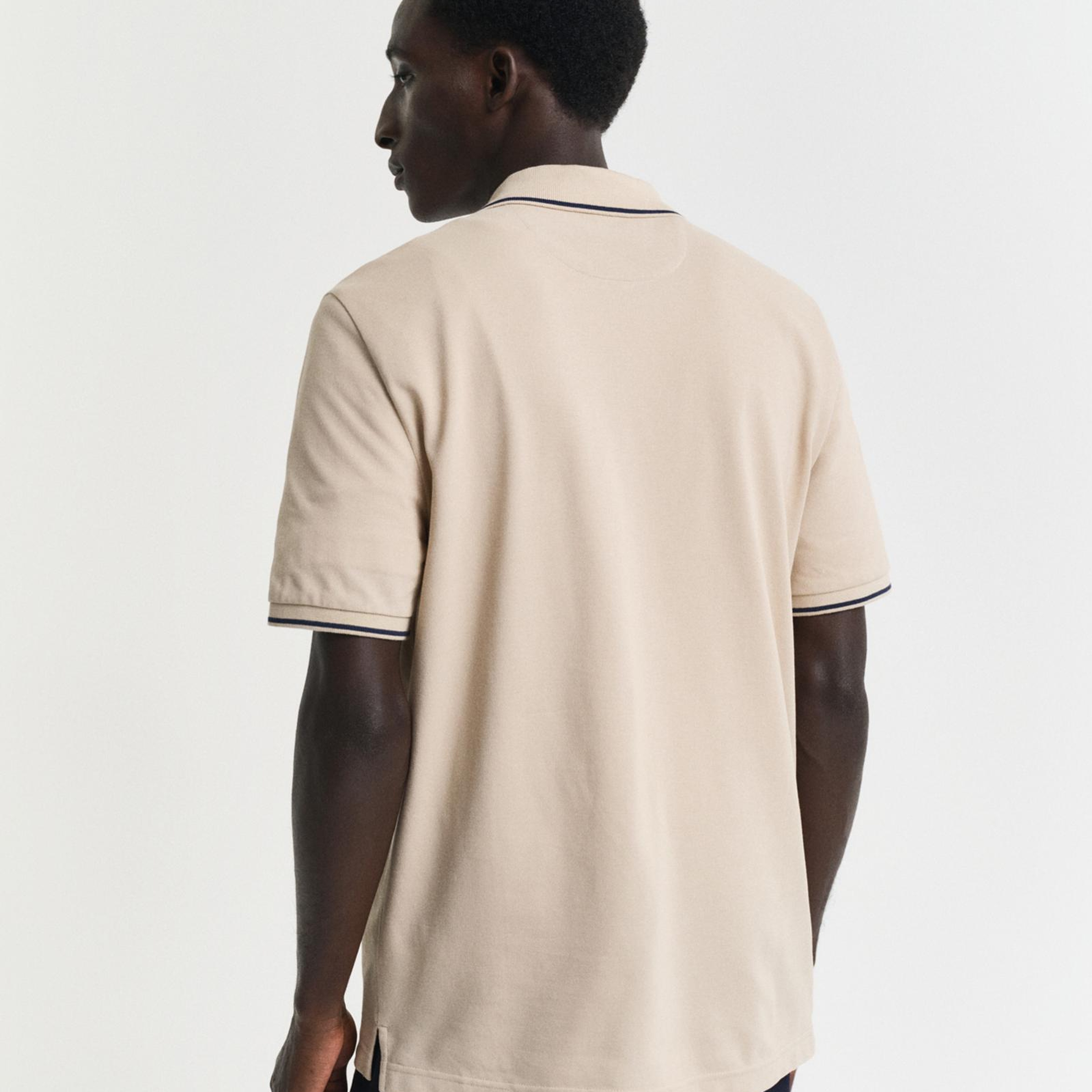 GANT Erkek Bej Regular Fit Polo