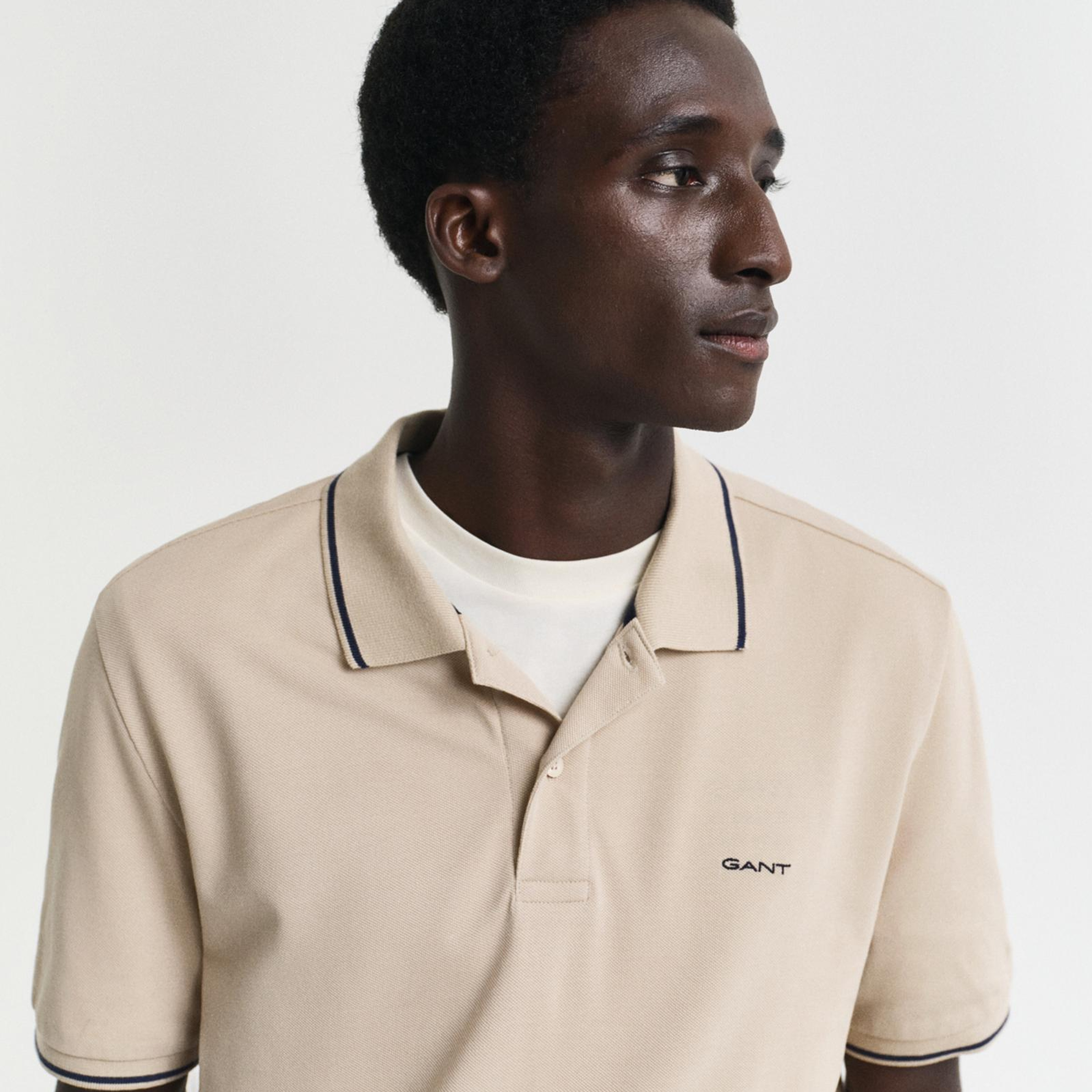 GANT Erkek Bej Regular Fit Polo