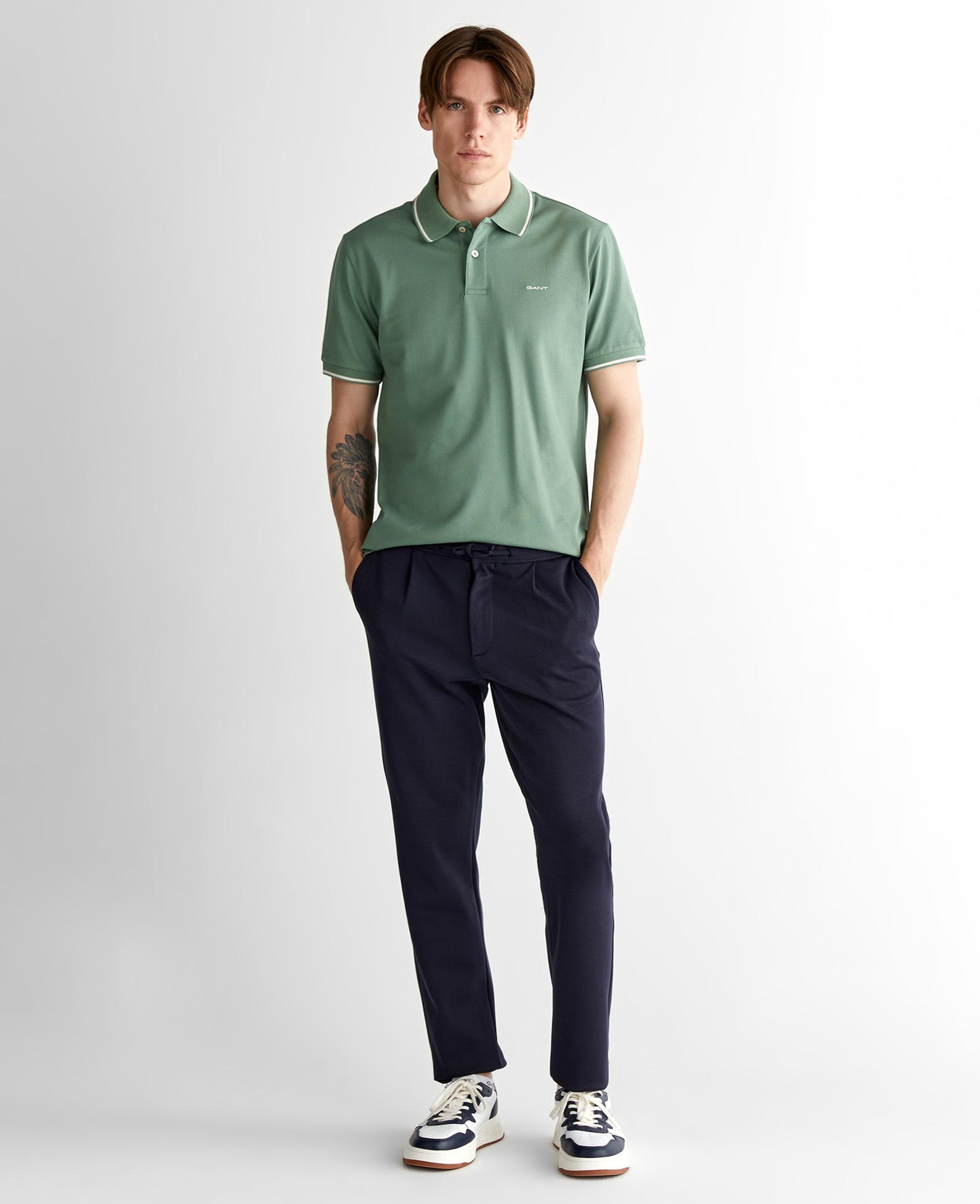 GANT Erkek Yeşil Regular Fit Polo