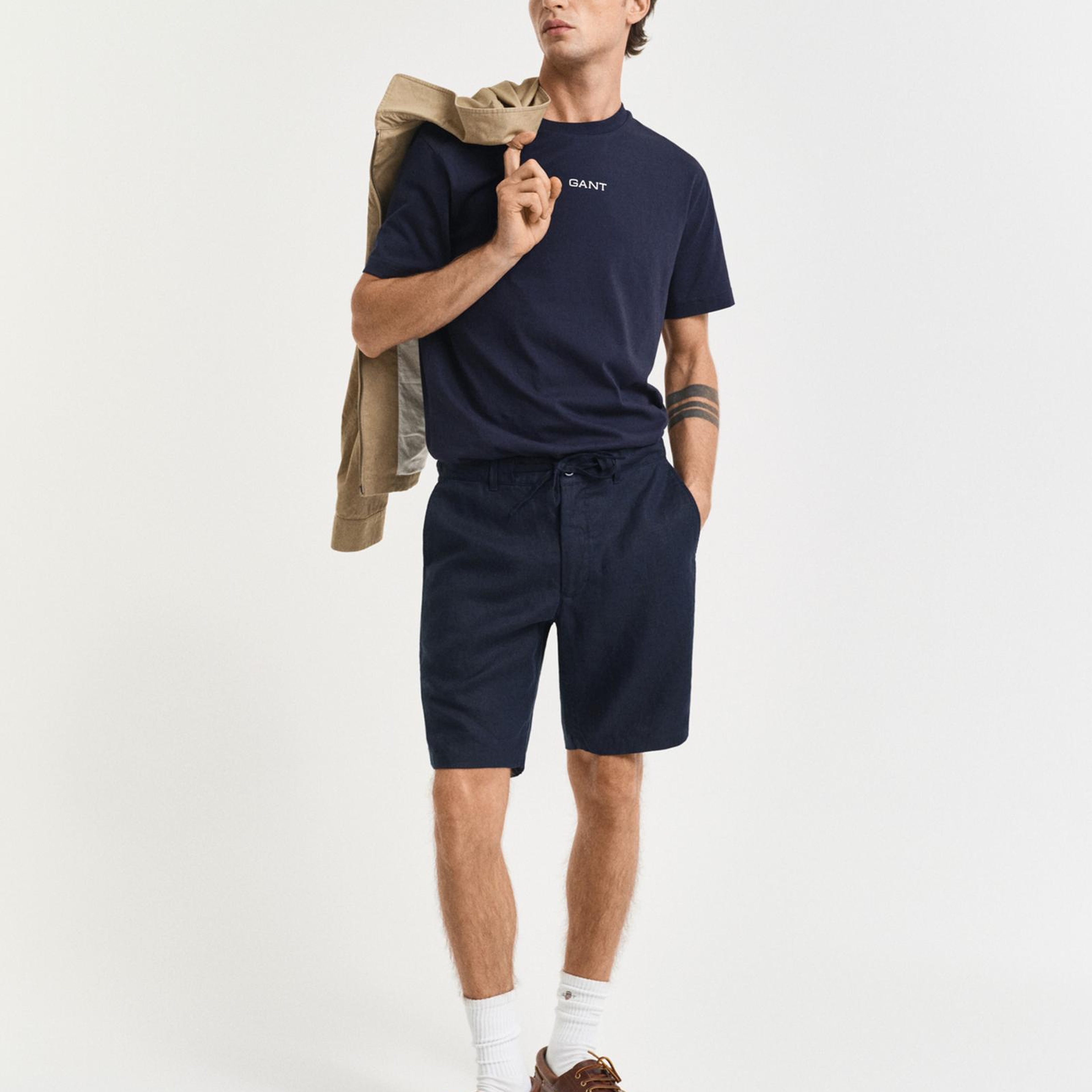 GANT Erkek Lacivert Relaxed Fit Şort