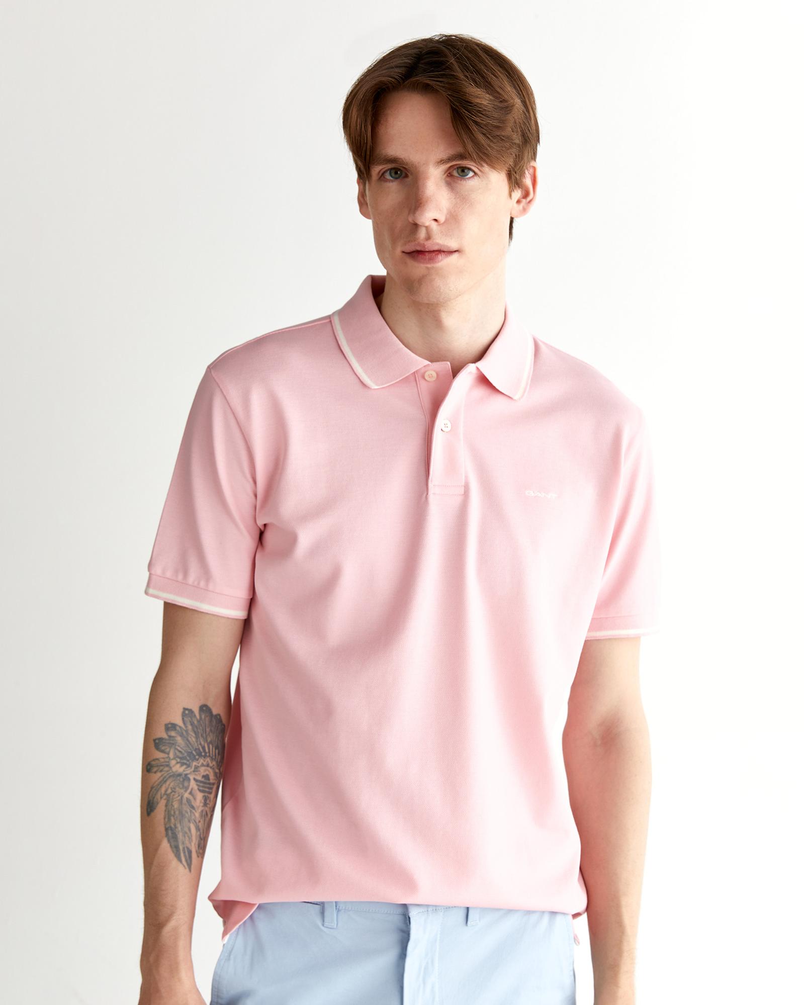 GANT Erkek Pembe Regular Fit Polo