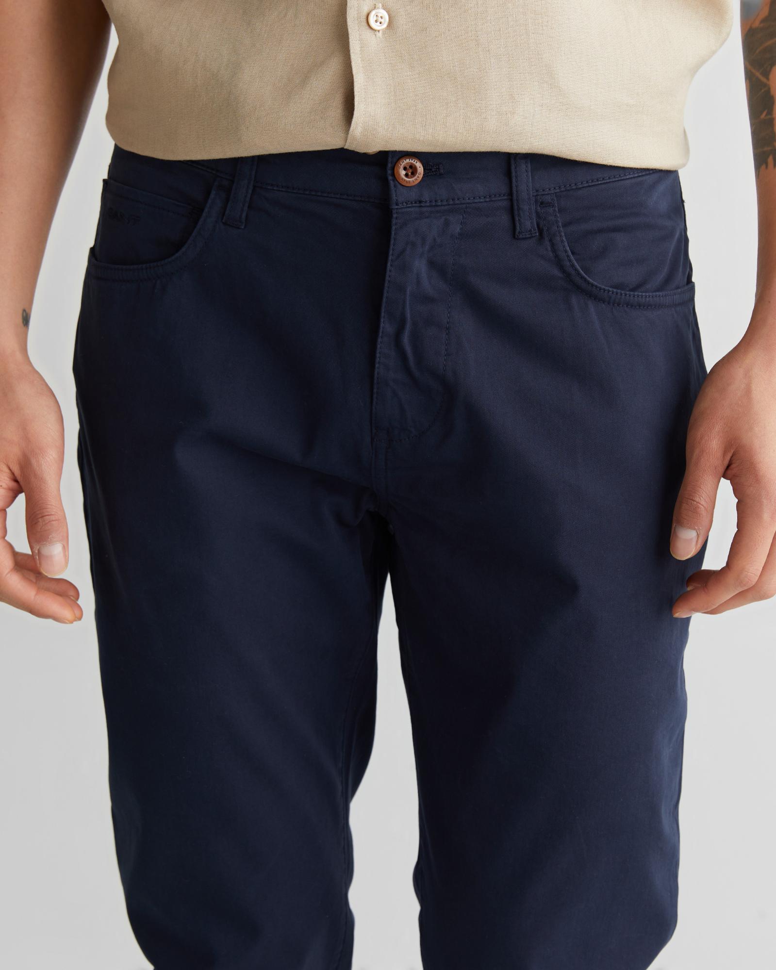 GANT Erkek Lacivert Regular Fit Pantolon