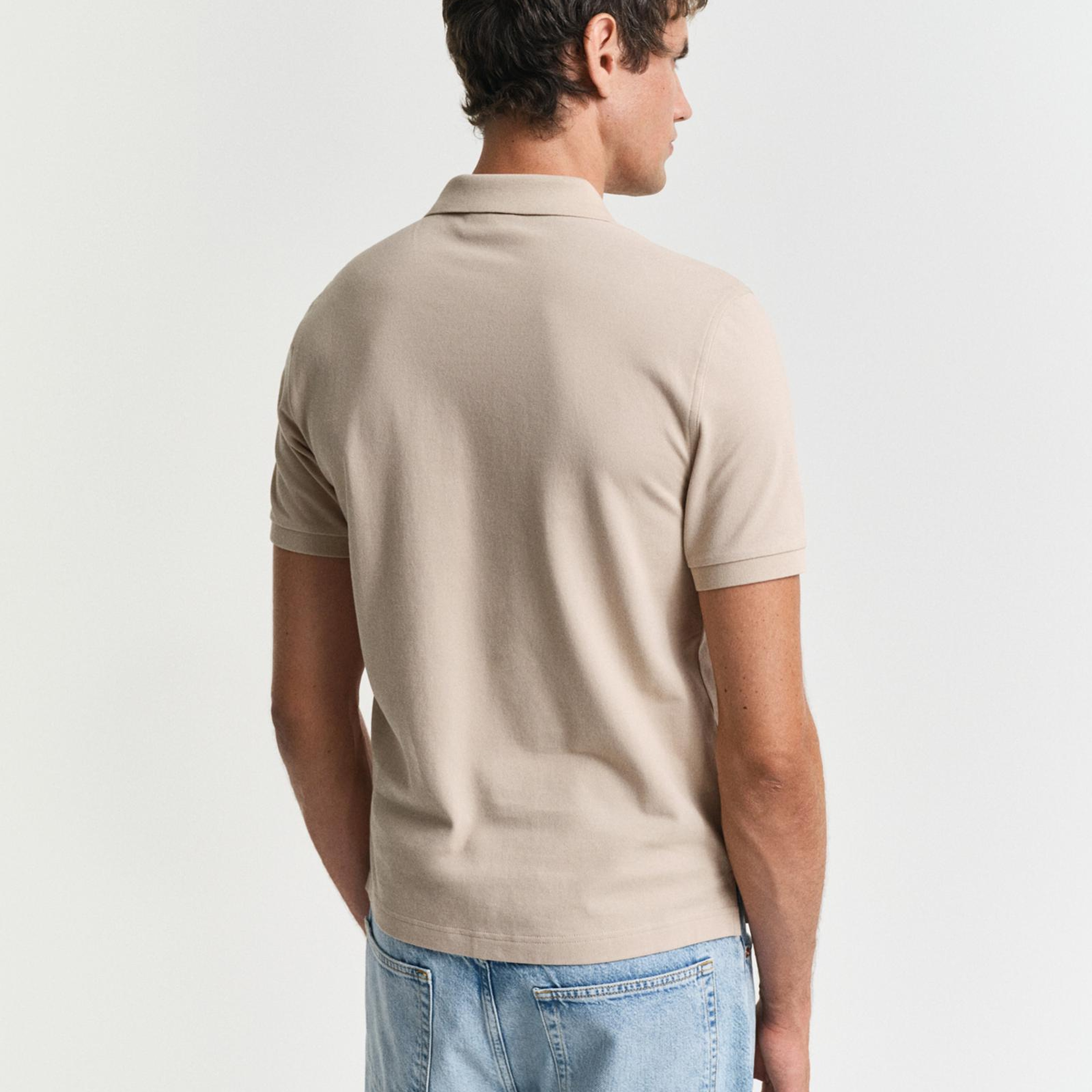 GANT Erkek Bej Regular Fit Polo