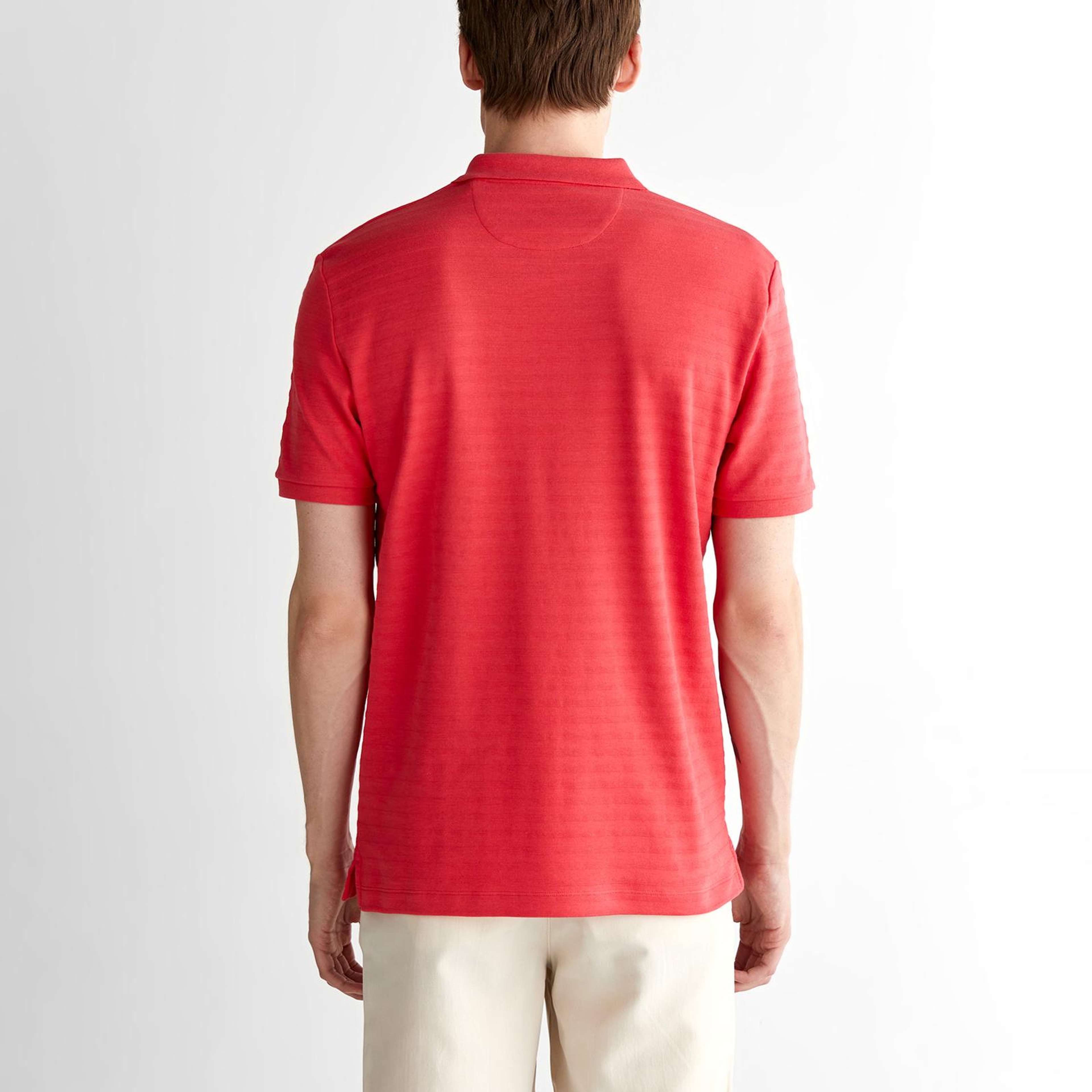 GANT Erkek Kırmızı Regular Fit Çizgili Polo