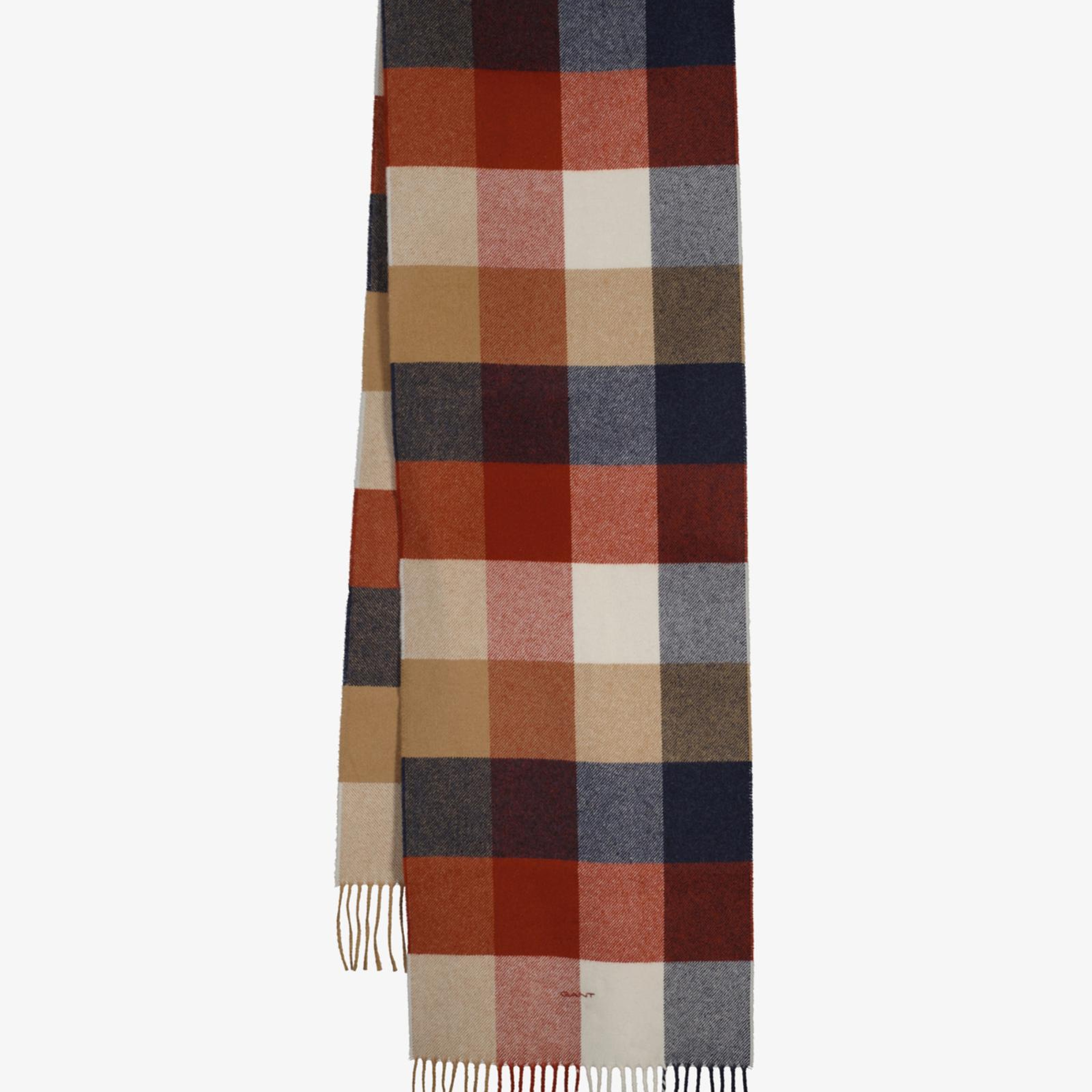 GANT Erkek Kırmızı Kareli Yün Atkı