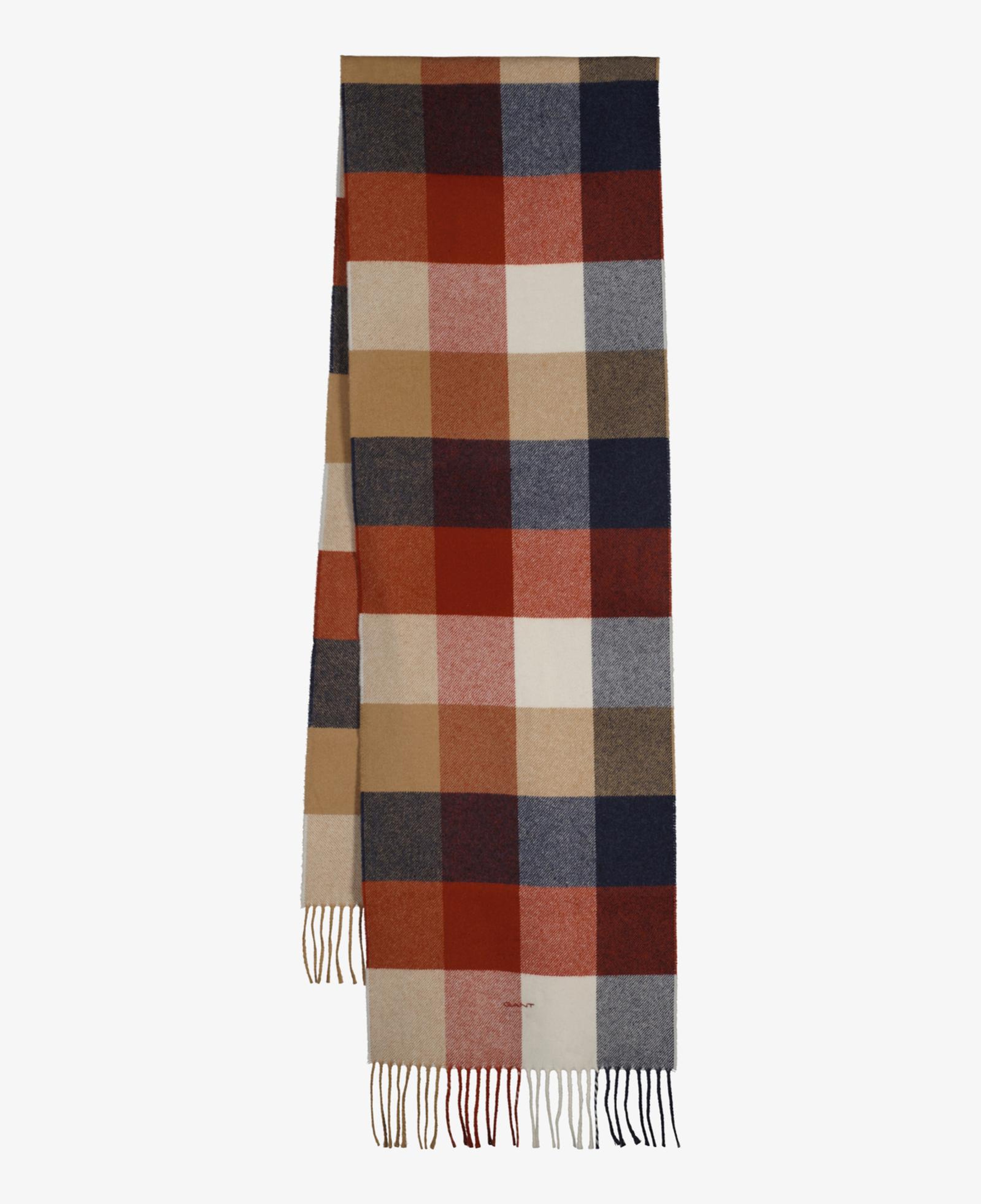 GANT Erkek Kırmızı Kareli Yün Atkı