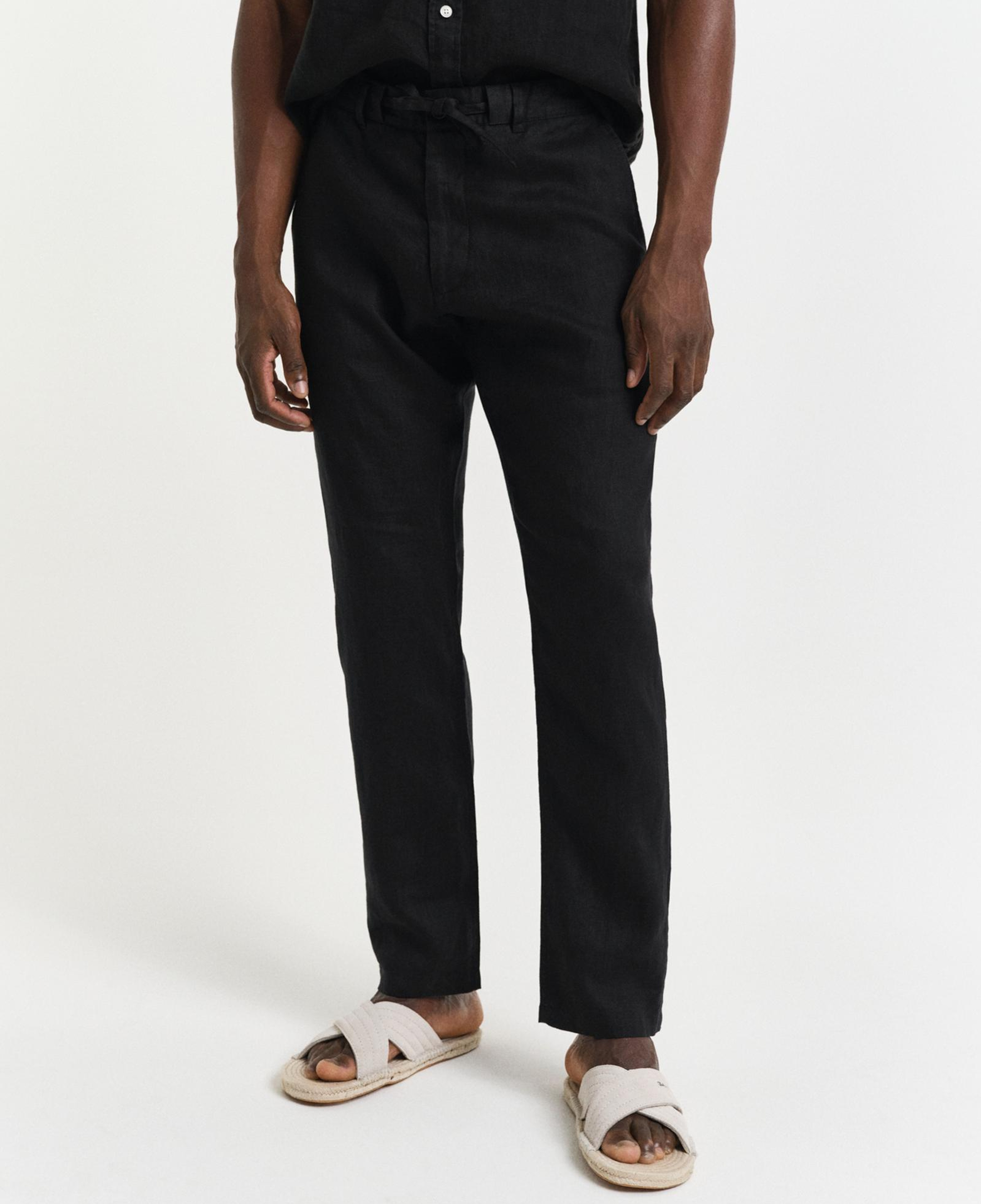 GANT Erkek Siyah Relaxed Fit Pantolon