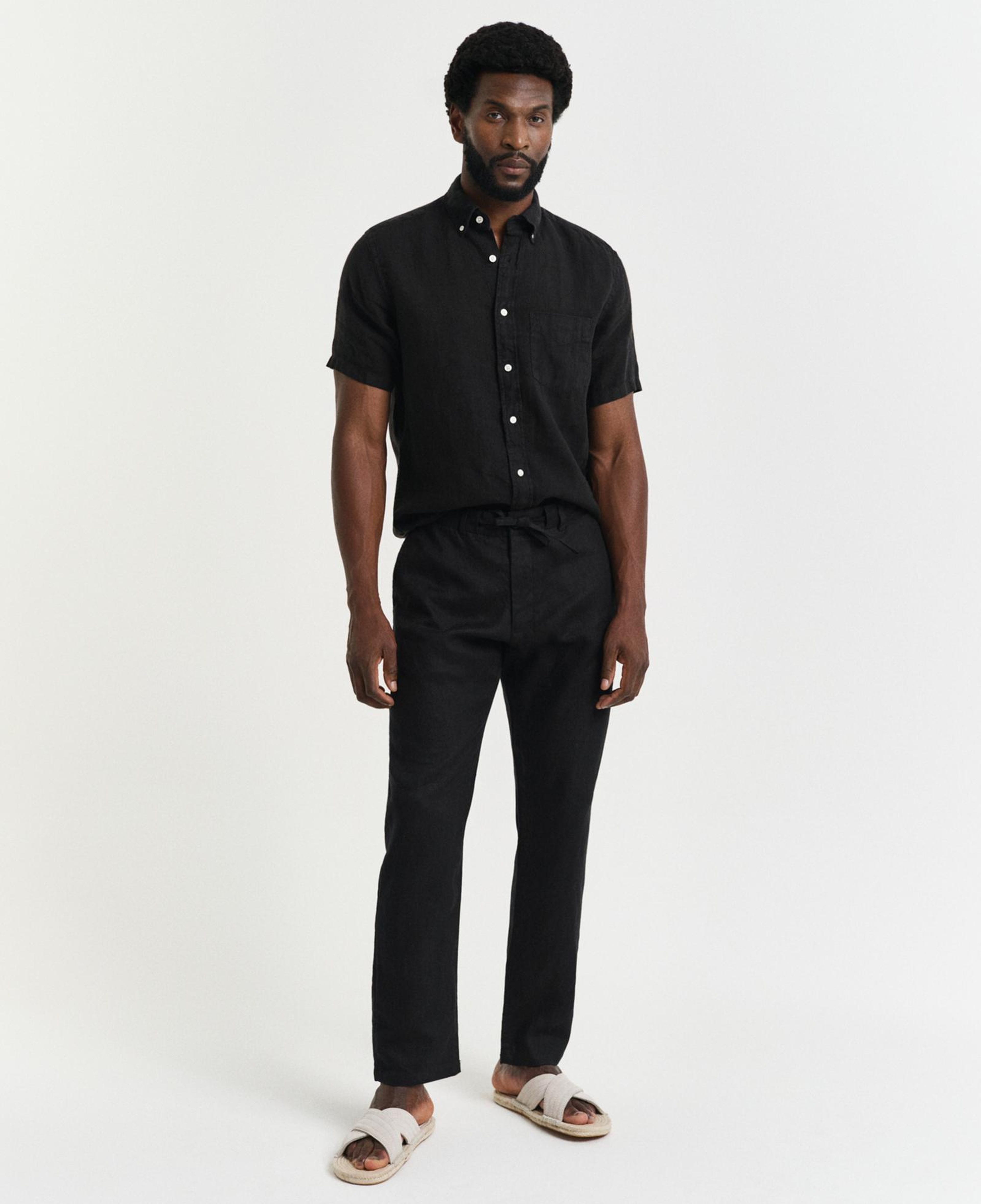 GANT Erkek Siyah Relaxed Fit Pantolon