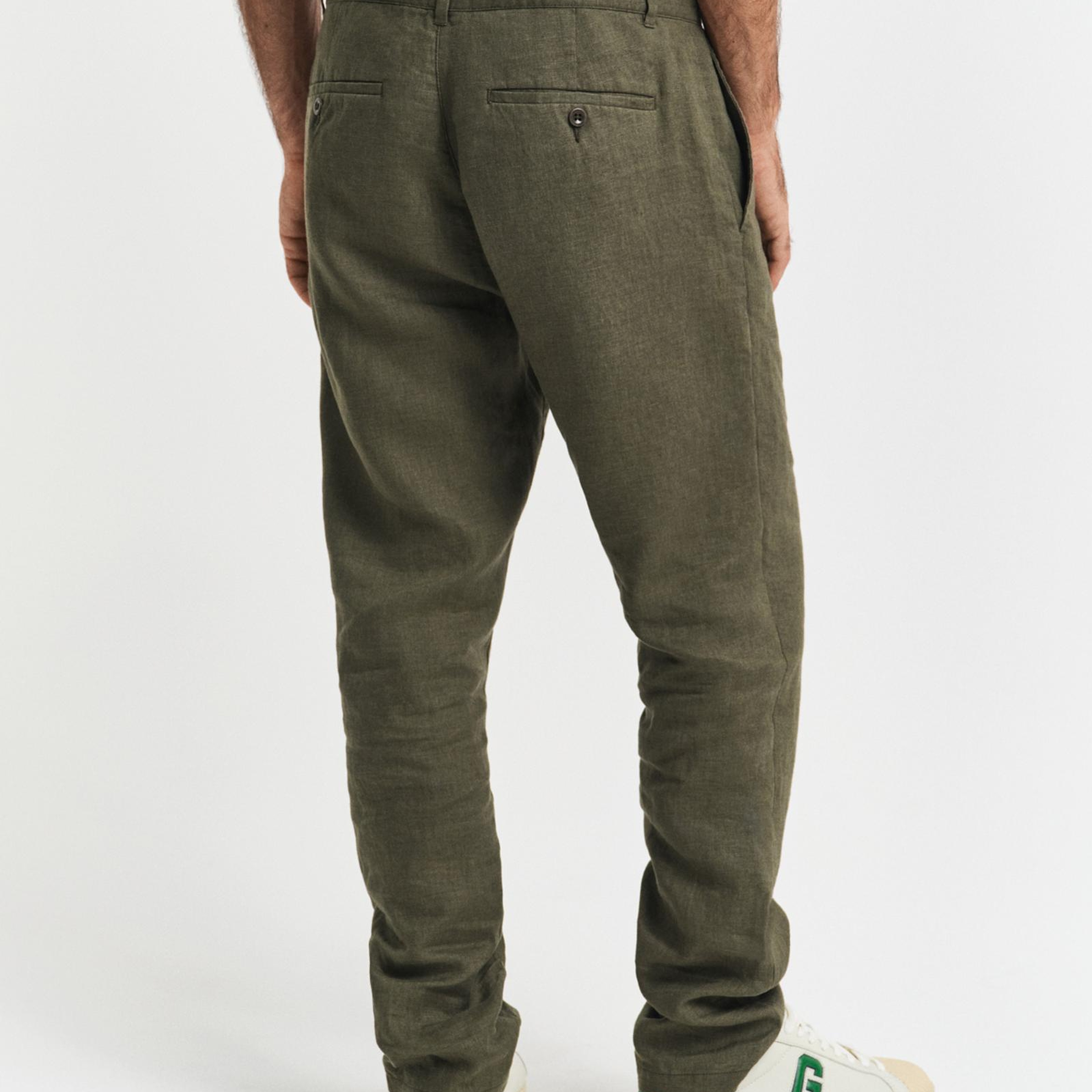 GANT Erkek Yeşil Relaxed Fit Pantolon