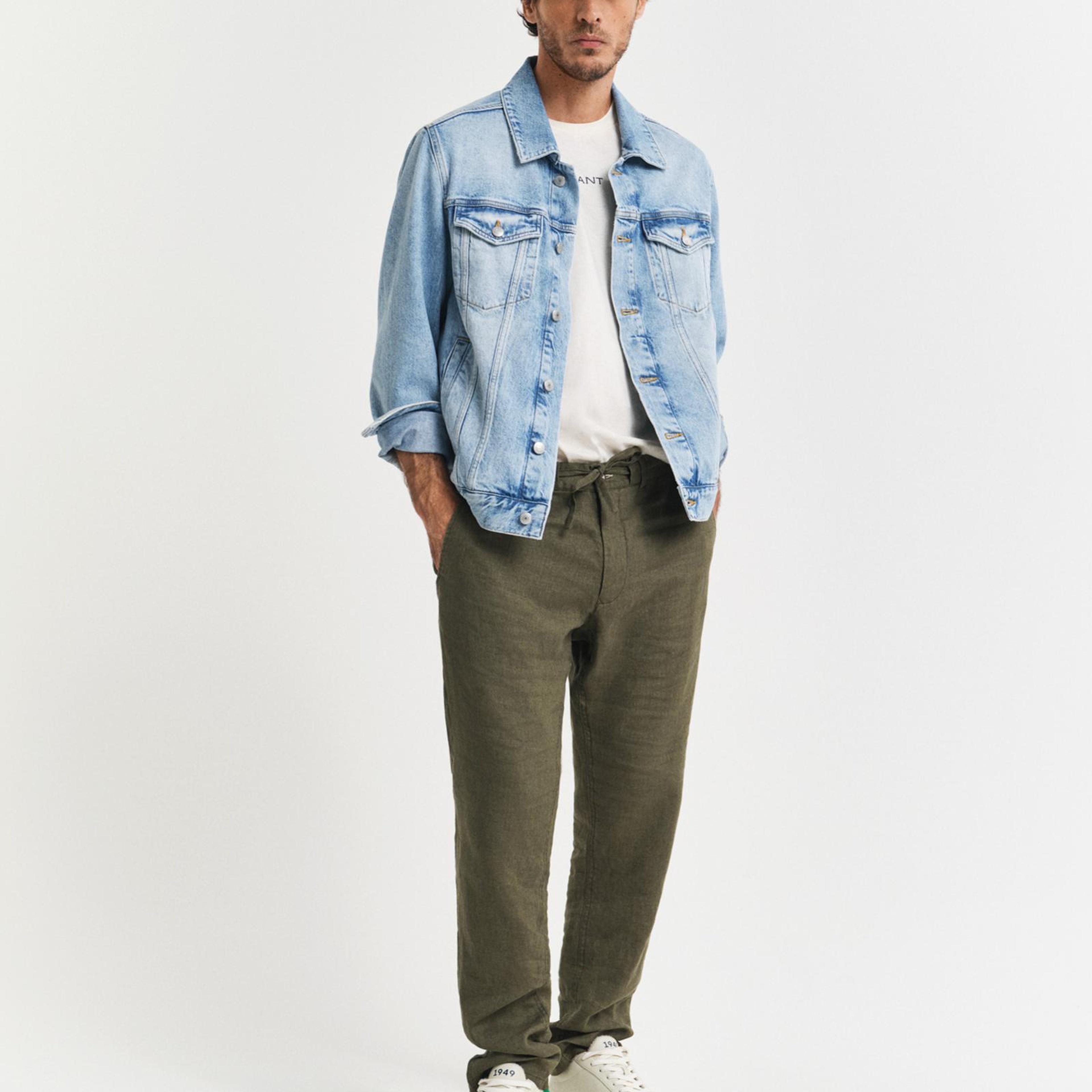 GANT Erkek Yeşil Relaxed Fit Pantolon