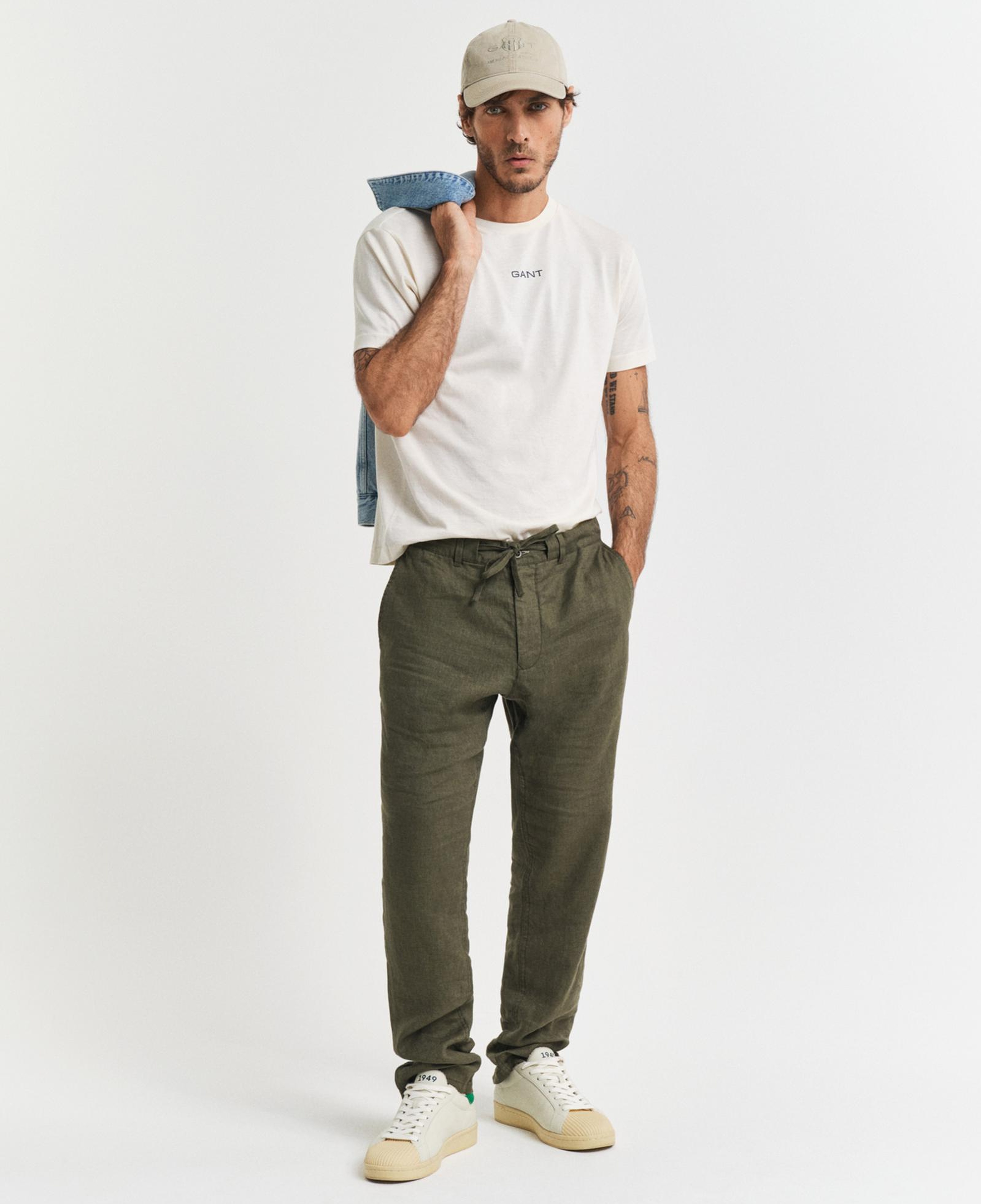GANT Erkek Yeşil Relaxed Fit Pantolon