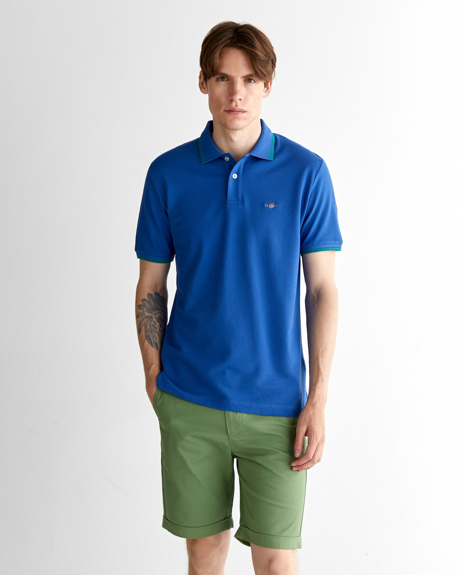 GANT Erkek Lacivert Regular Fit Polo