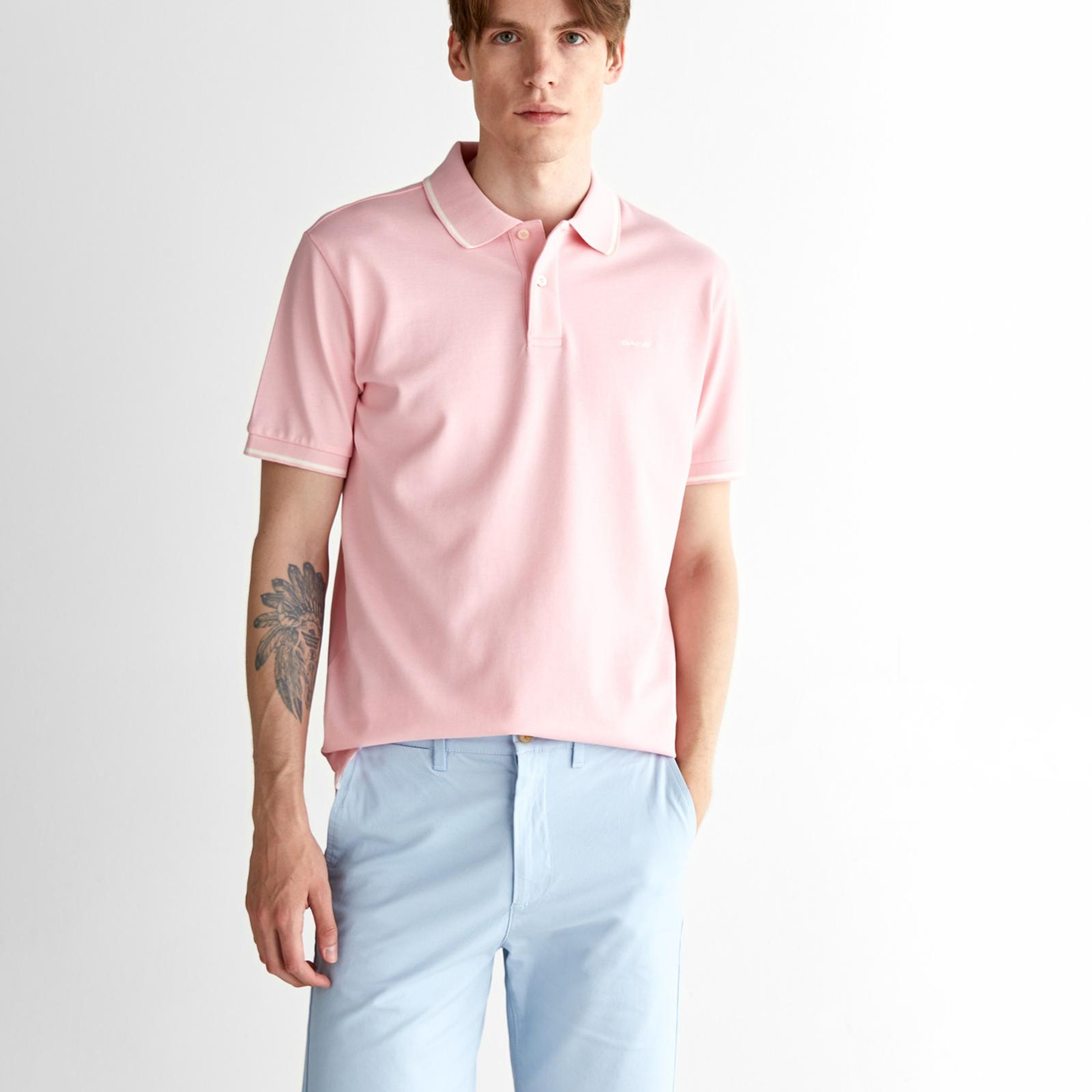 GANT Erkek Pembe Regular Fit Polo