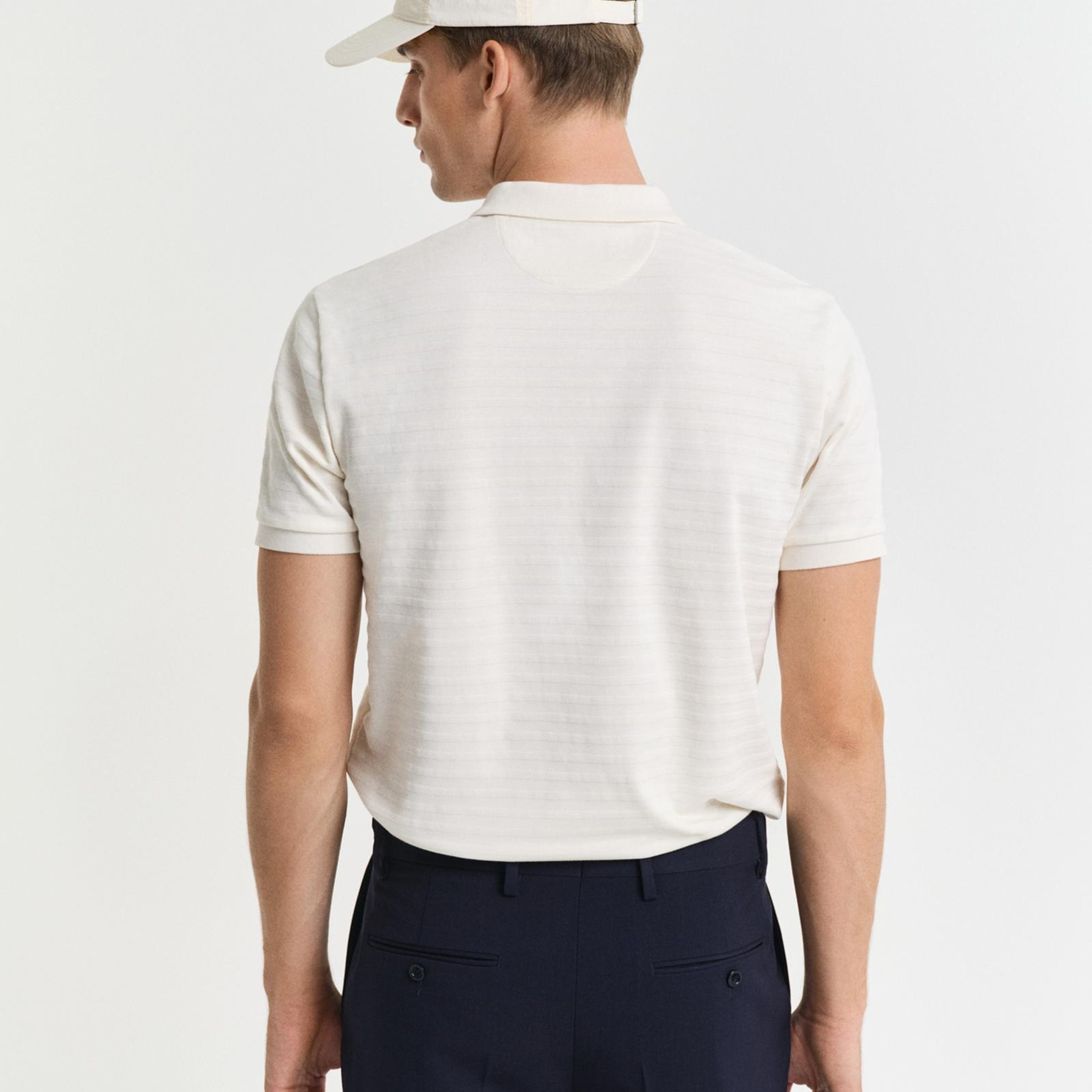 GANT Erkek Krem Regular Fit Polo